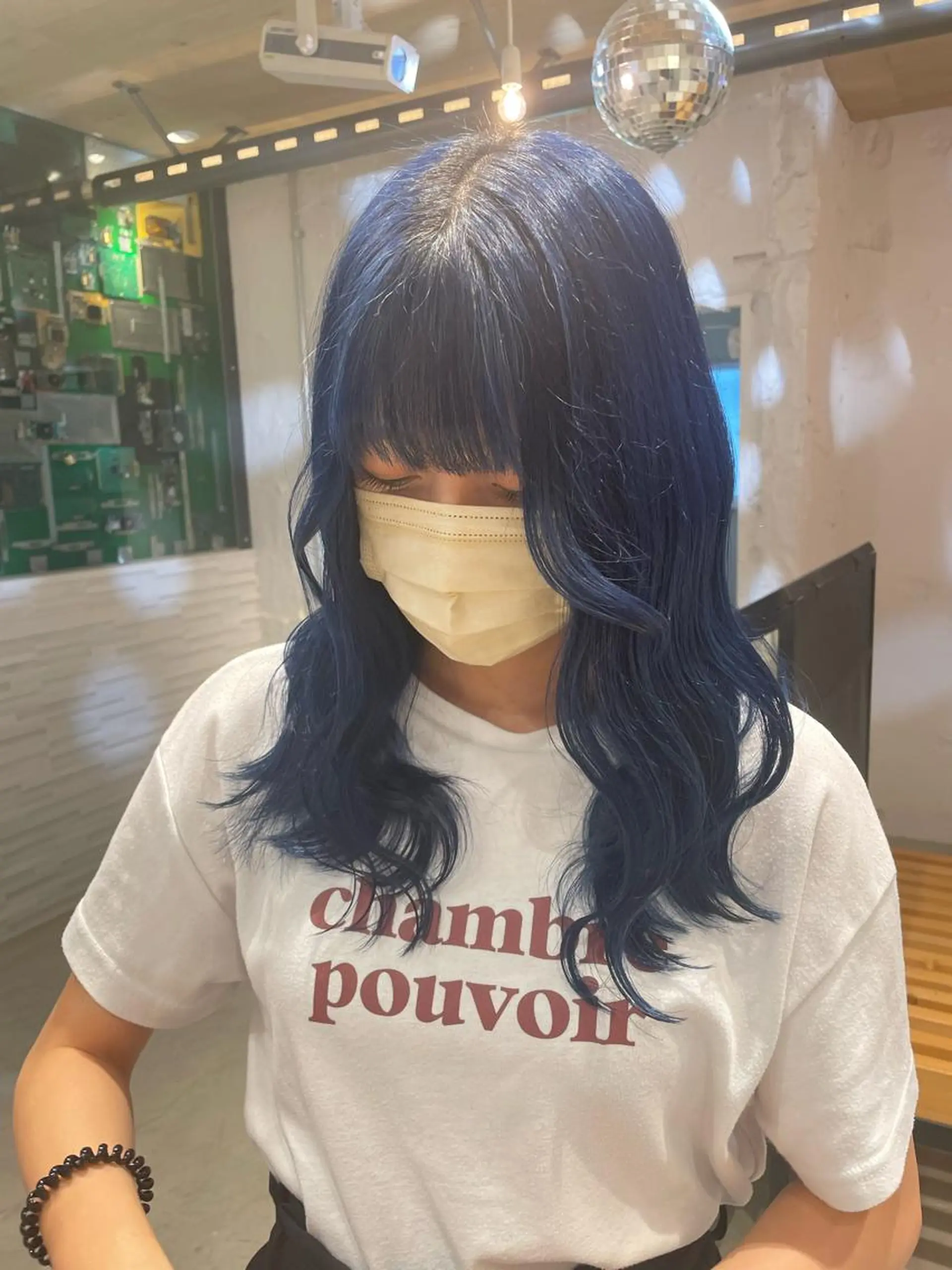 セミロング カラー 艶ハイトーン👑♡ NATSUKIのヘアスタイル