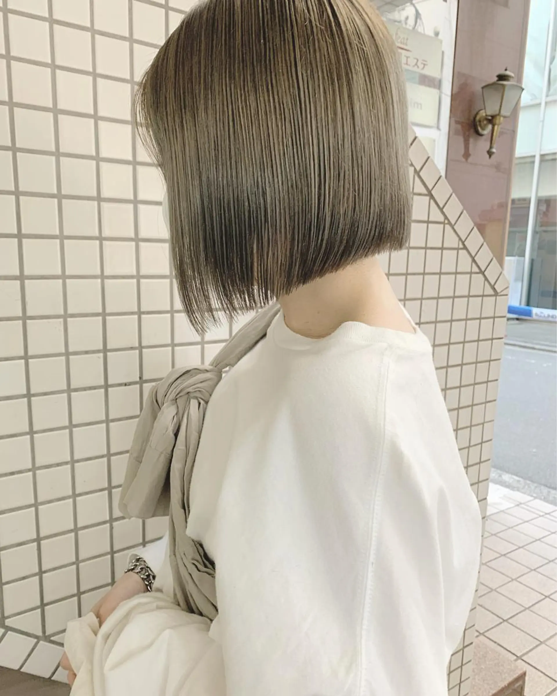 ショート カラー ヘアアレンジ ベージュカラー ブリーチ ボブ 🌿ショート🌿 パーマ🌿淳平のヘアスタイル