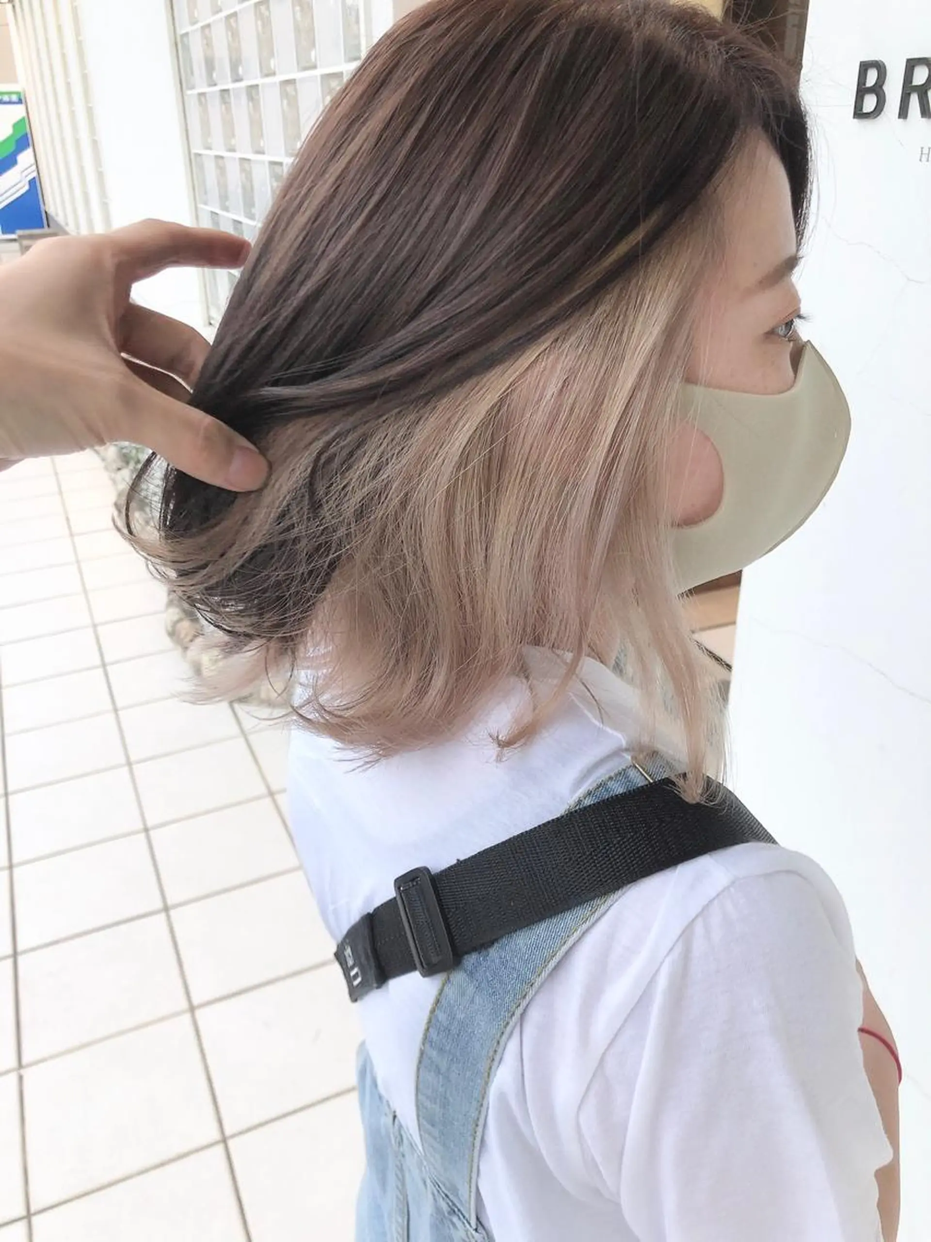 ミディアム カット ヘアカラー トリートメント 具志 正太のヘアスタイル
