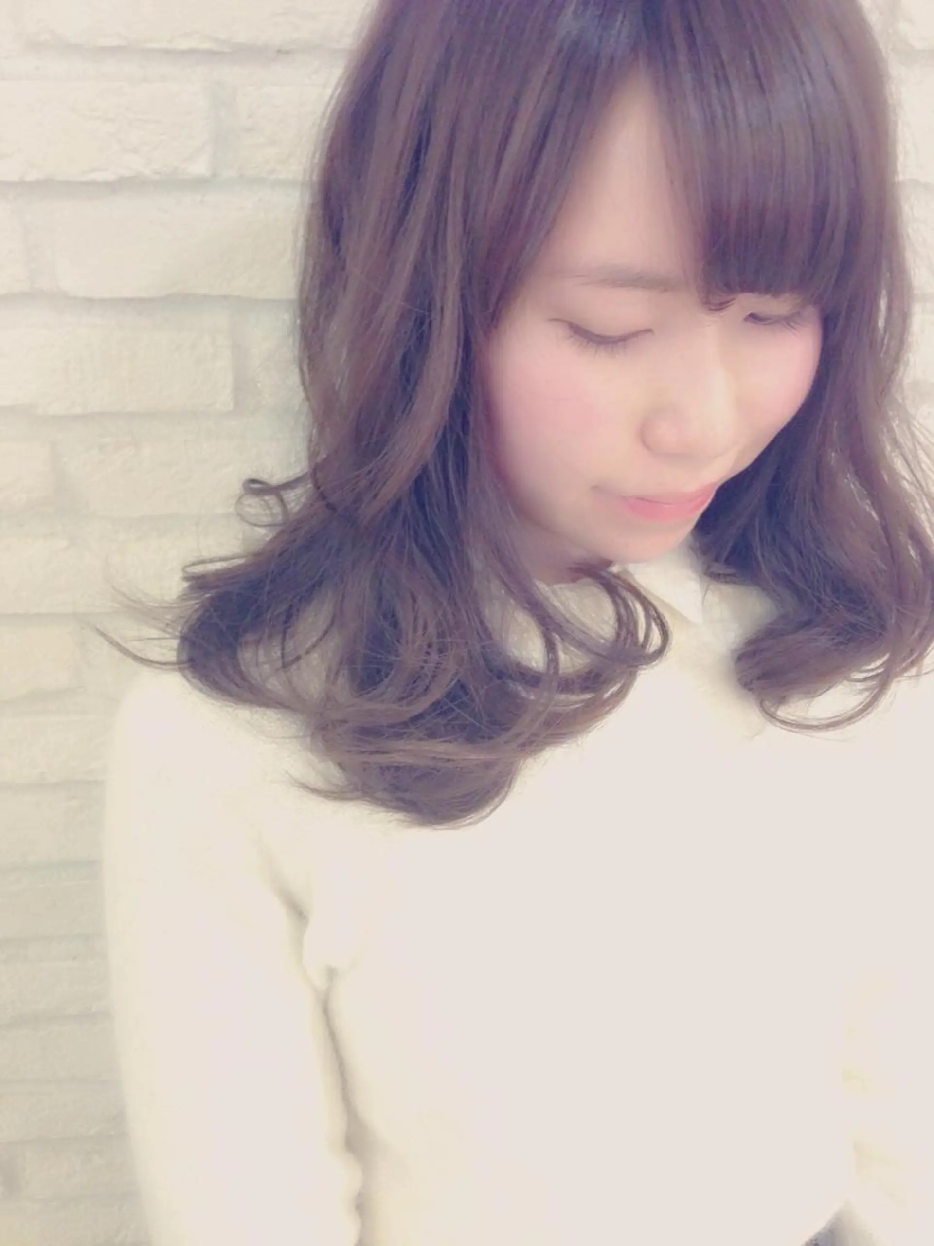 セミロング カラー 小倉 聖也のヘアスタイル