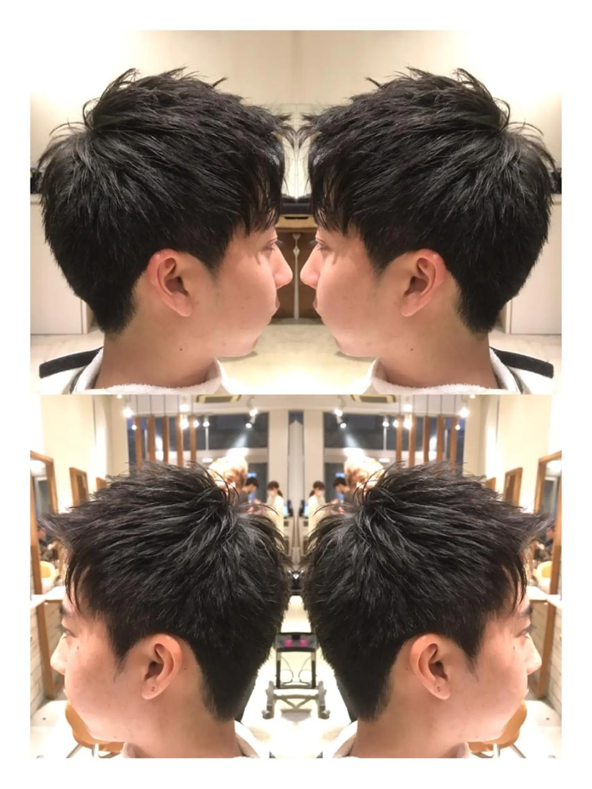 ショート メンズ アップバング 刈り上げ ショートヘア Emerge武蔵小杉所属・/本物の髪質改善/ 古川新のヘアスタイル