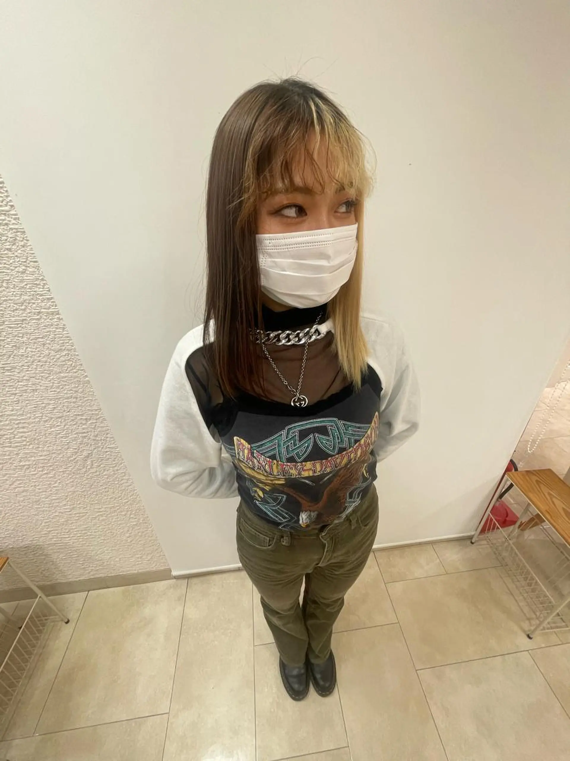 ミディアム カラー パーマ 暖色レイヤー 🥀REIRIのヘアスタイル