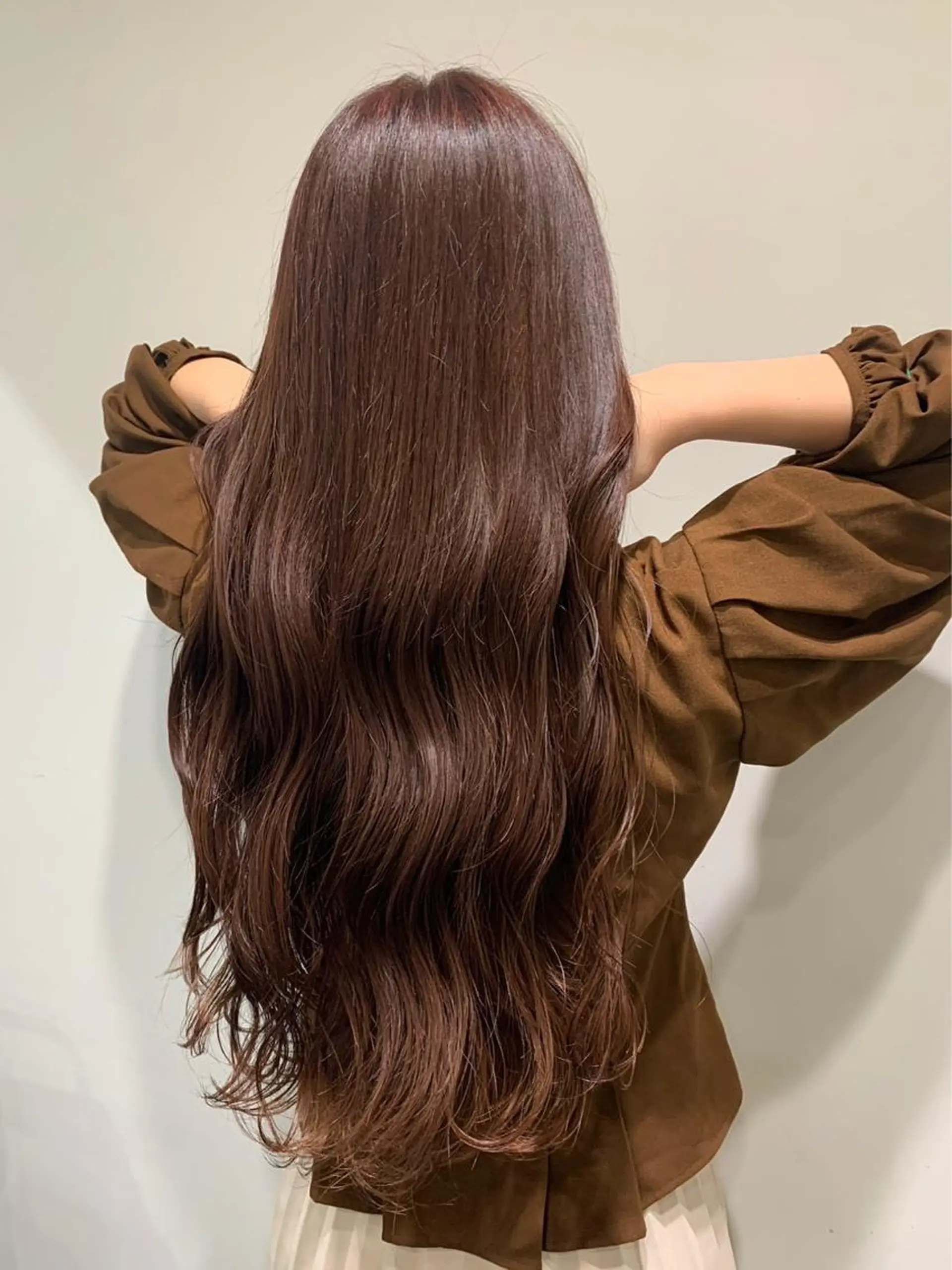 ロング カラー パーマ 透明感カラー 板橋　島村美咲のヘアスタイル