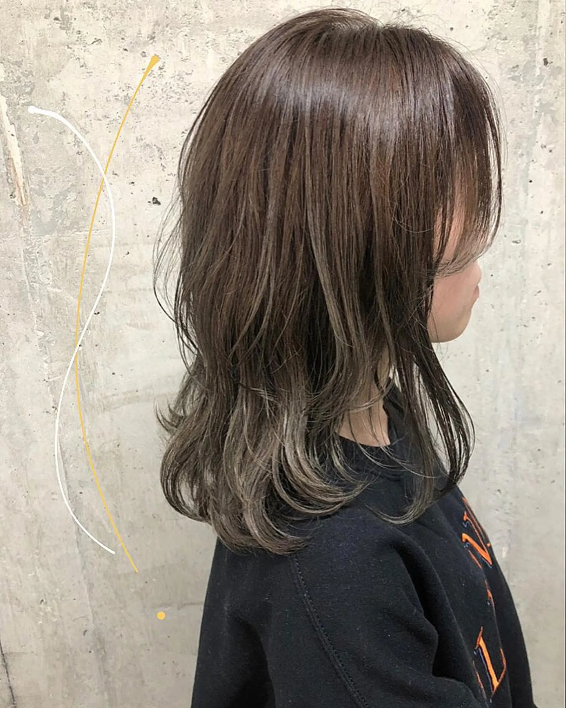 カラー ベージュカラー オリーブベージュ カット ヘアカラー トリートメント レイヤー/ボブ/ 顔周り/yukinaのヘアスタイル