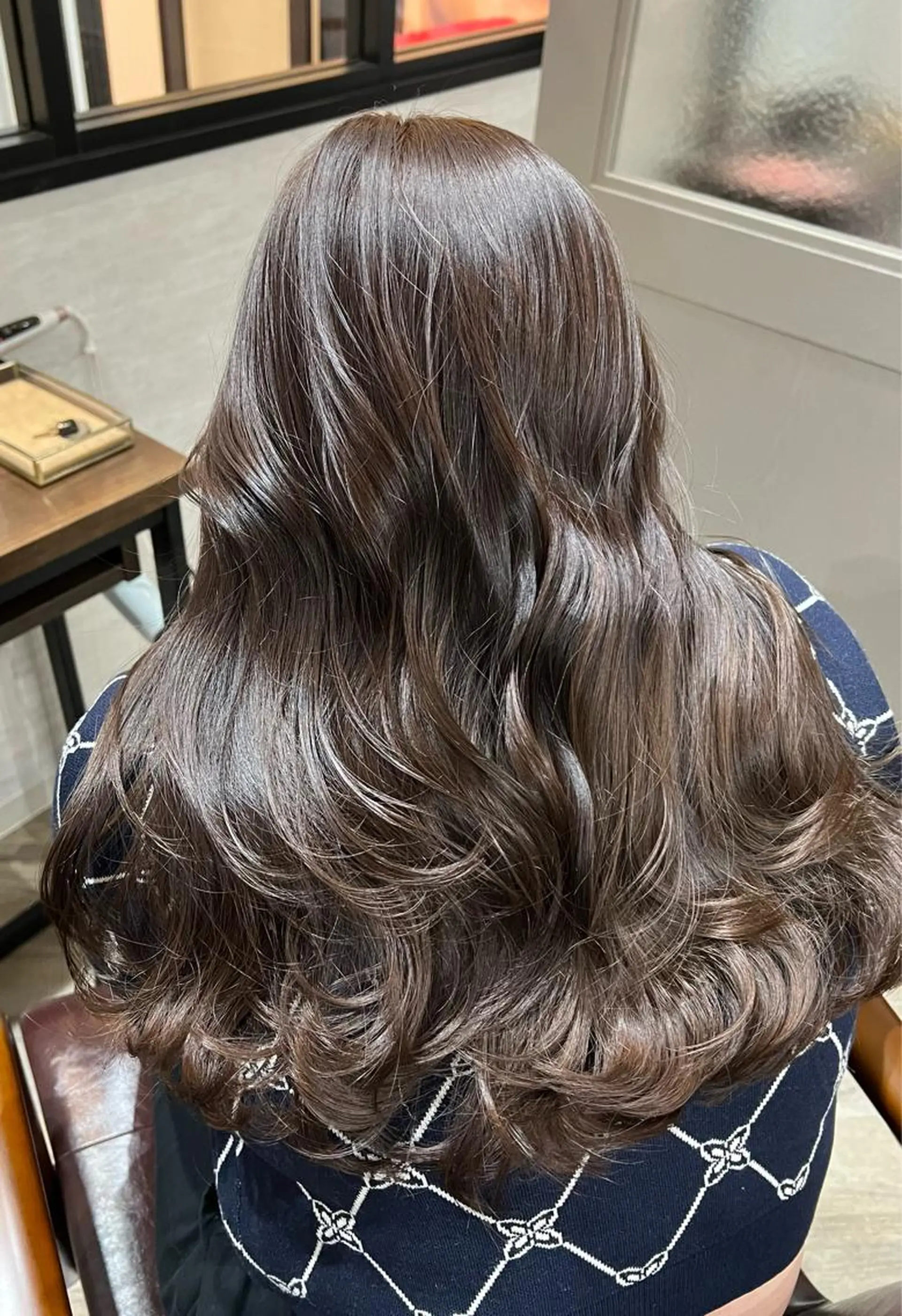 ロング カラー ヘアアレンジ ブラウンカラー 韓国風ヘア レイヤーカット 顔まわり職人🇰🇷 韓国ヘア/KAITOのヘアスタイル