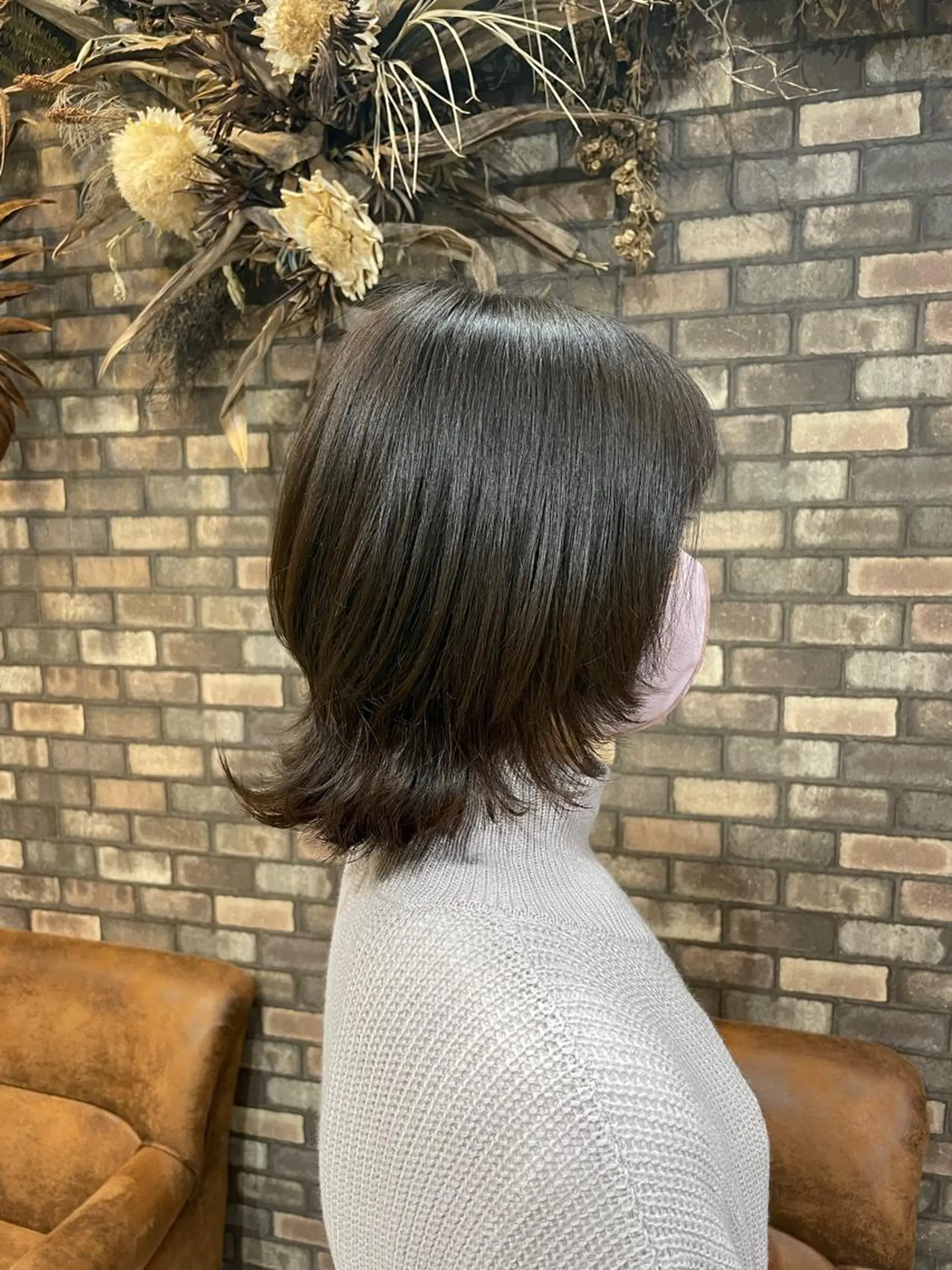 ミディアム ミディアムパーマ ボブ ハイライト 髪質改善 韓国風ヘア ✨ハイトーン✨ダブル カラー✨シバサキのヘアスタイル