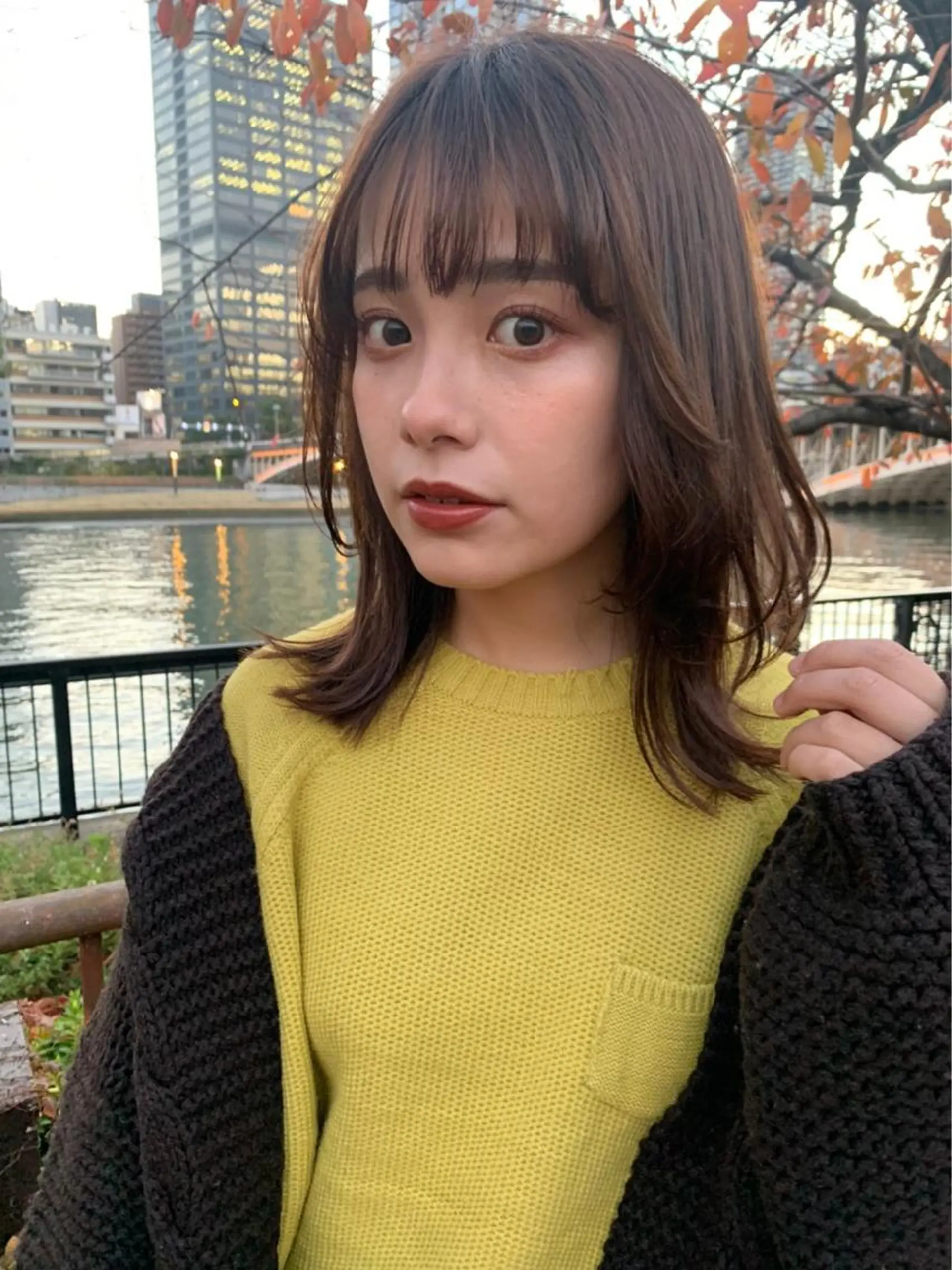 ミディアム カラー i muのヘアスタイル