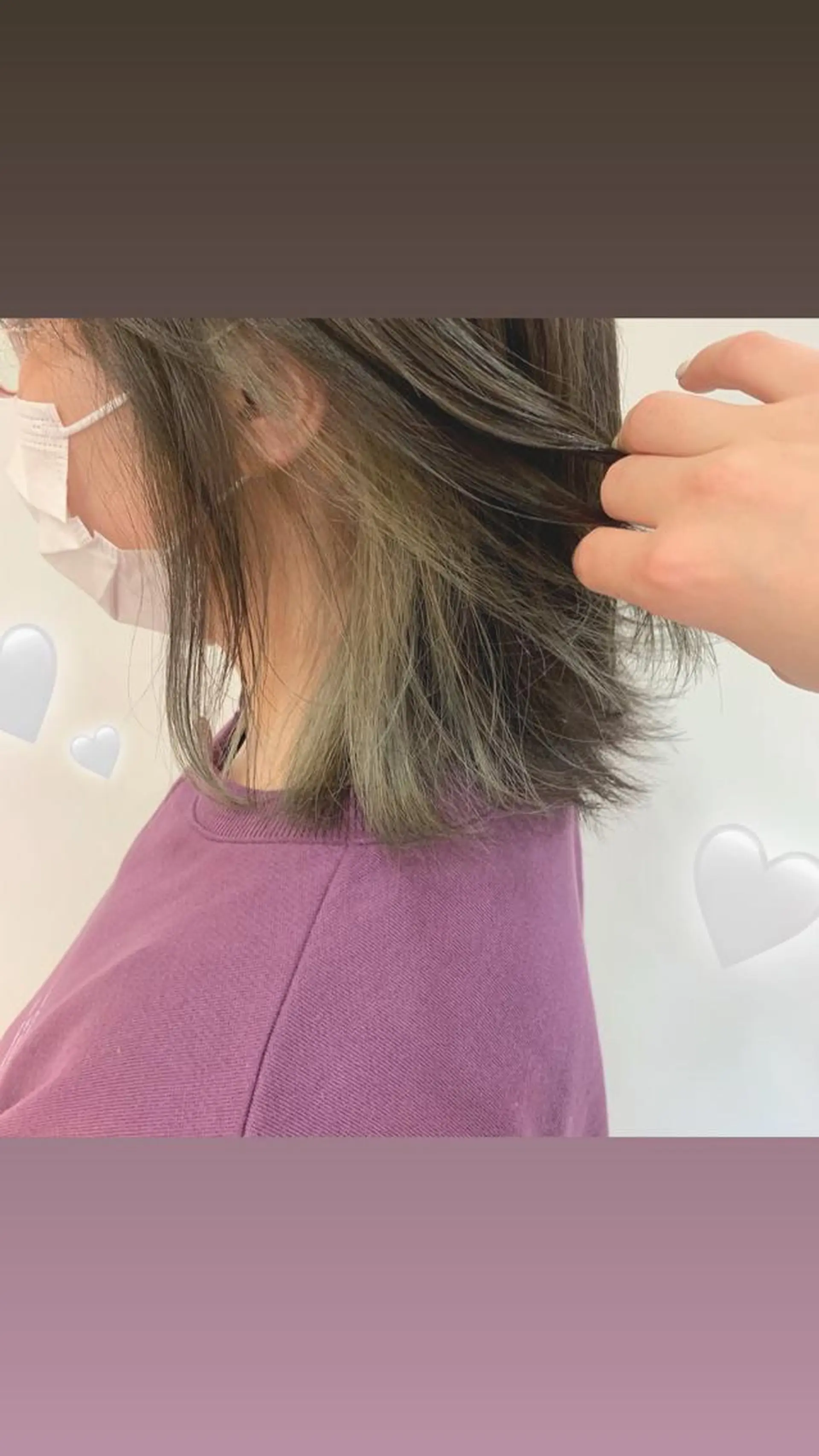 ミディアム ヘアカラー エクステ指名数 No.1💖ゆい🌈のヘアスタイル