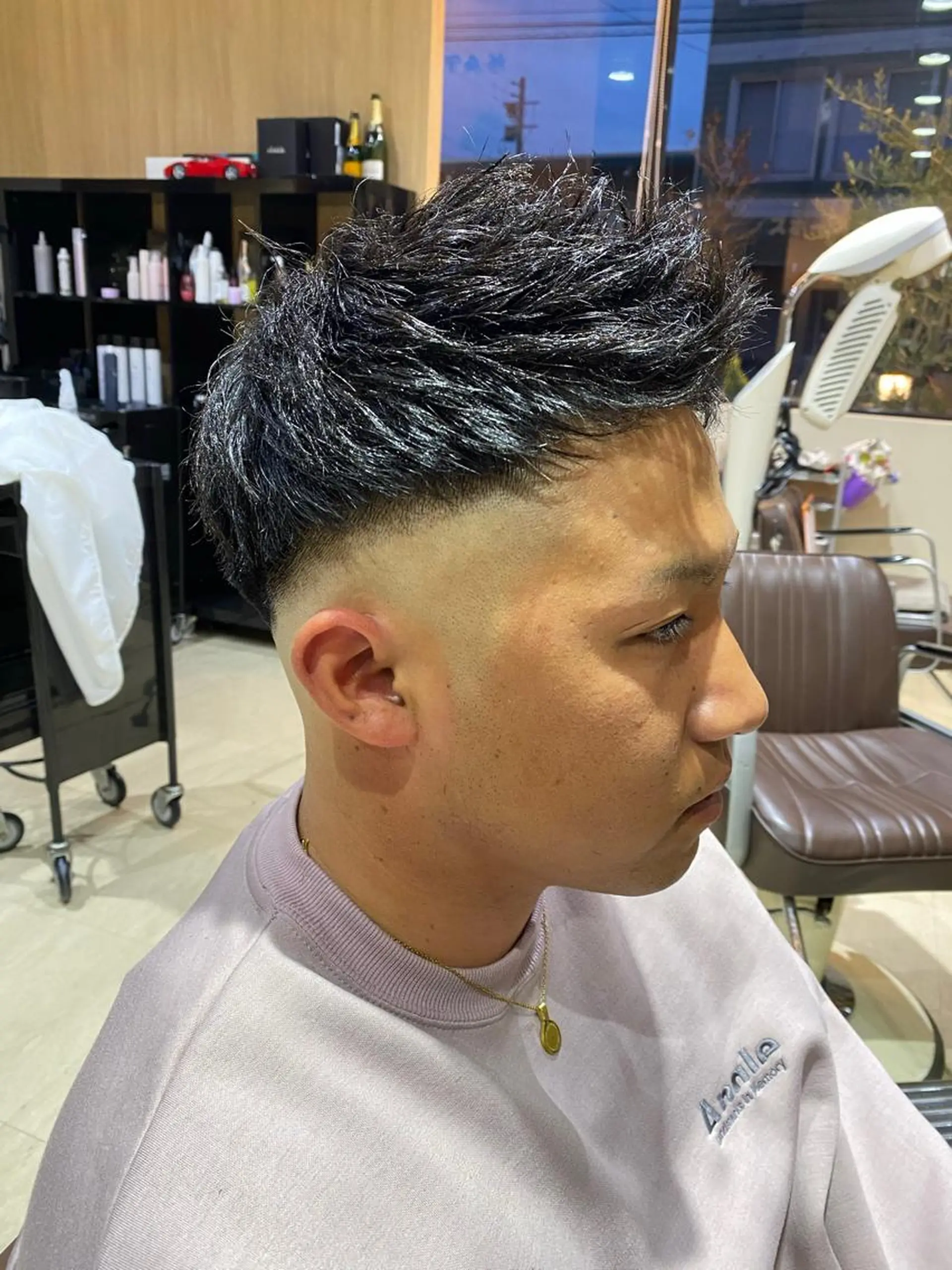 ショート メンズ フェードカット 工藤 惇のヘアスタイル