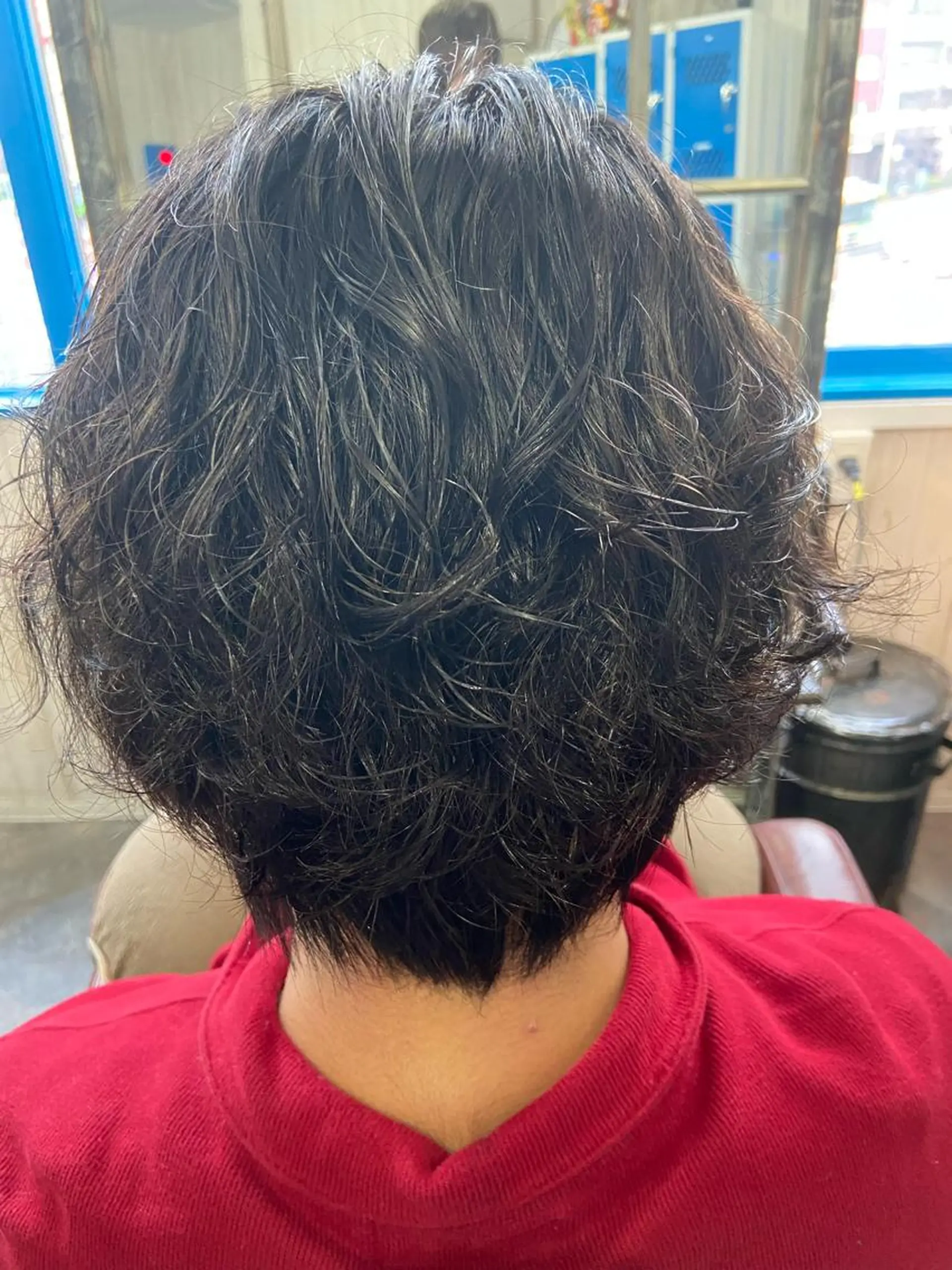 ミディアム パーマ メンズ カット カットパーマ✂️ 小坂田玲亜のヘアスタイル