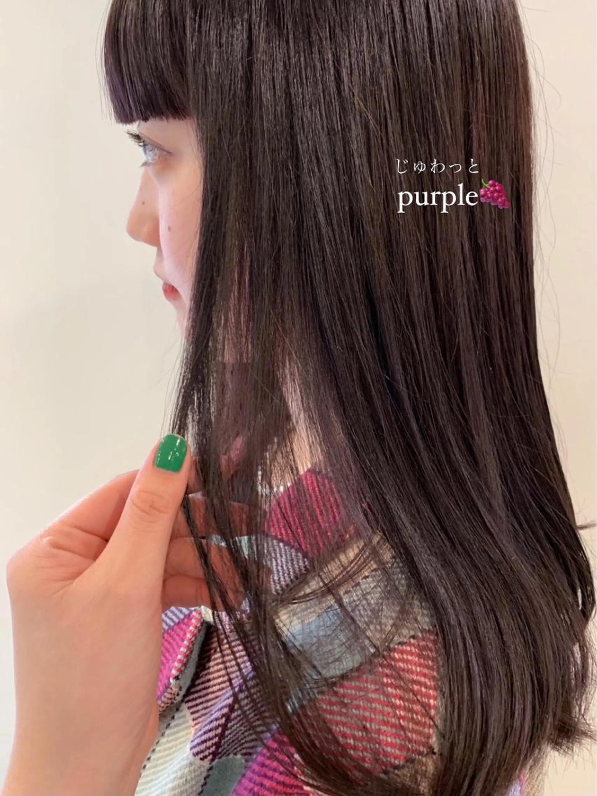 セミロング カラー 透明感カラー Nico所属・Nico🌛 Karenのネイルデザイン