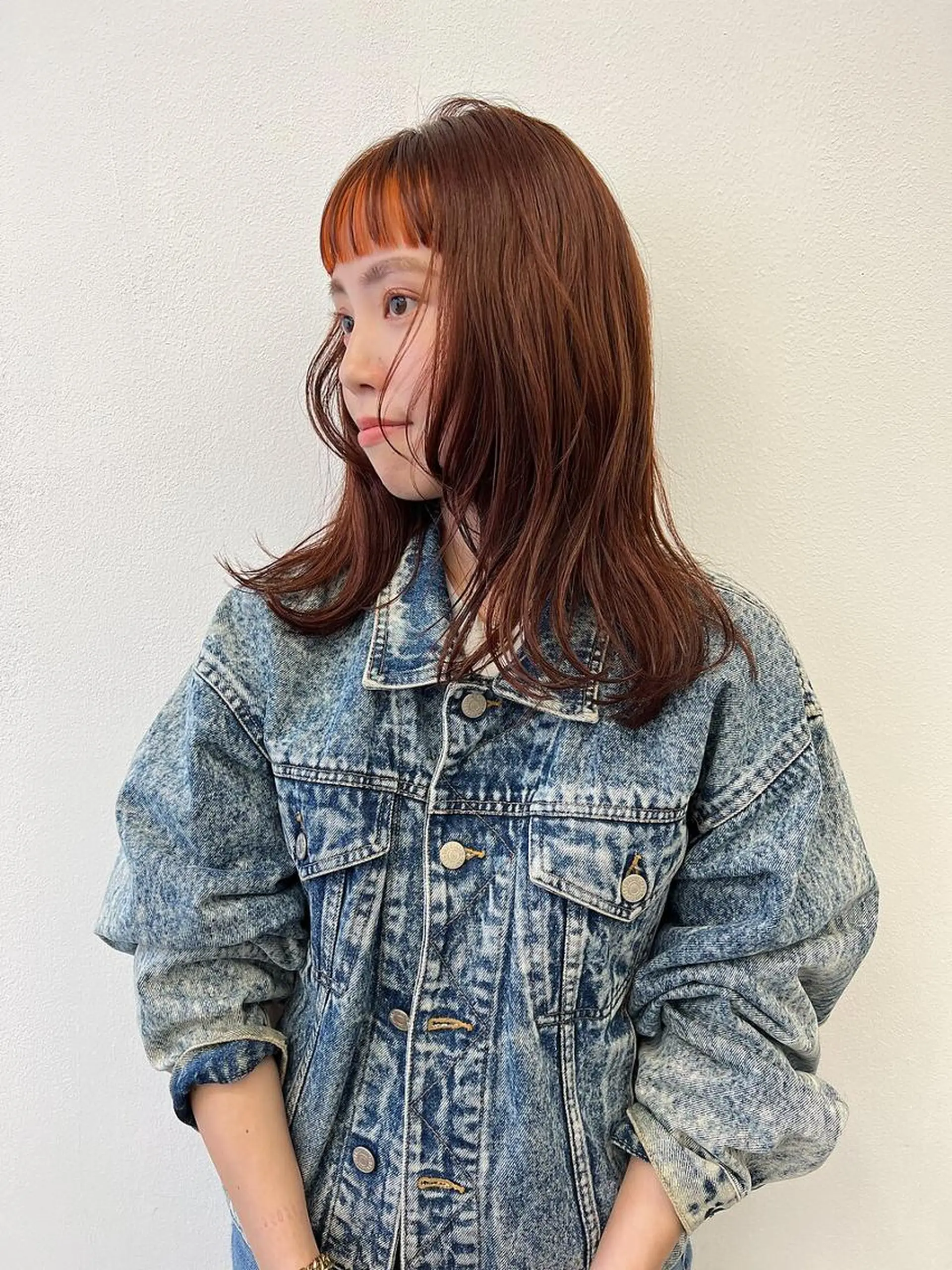 セミロング ヘアカラー nelke/レイヤー 立川/ブリーチのヘアスタイル