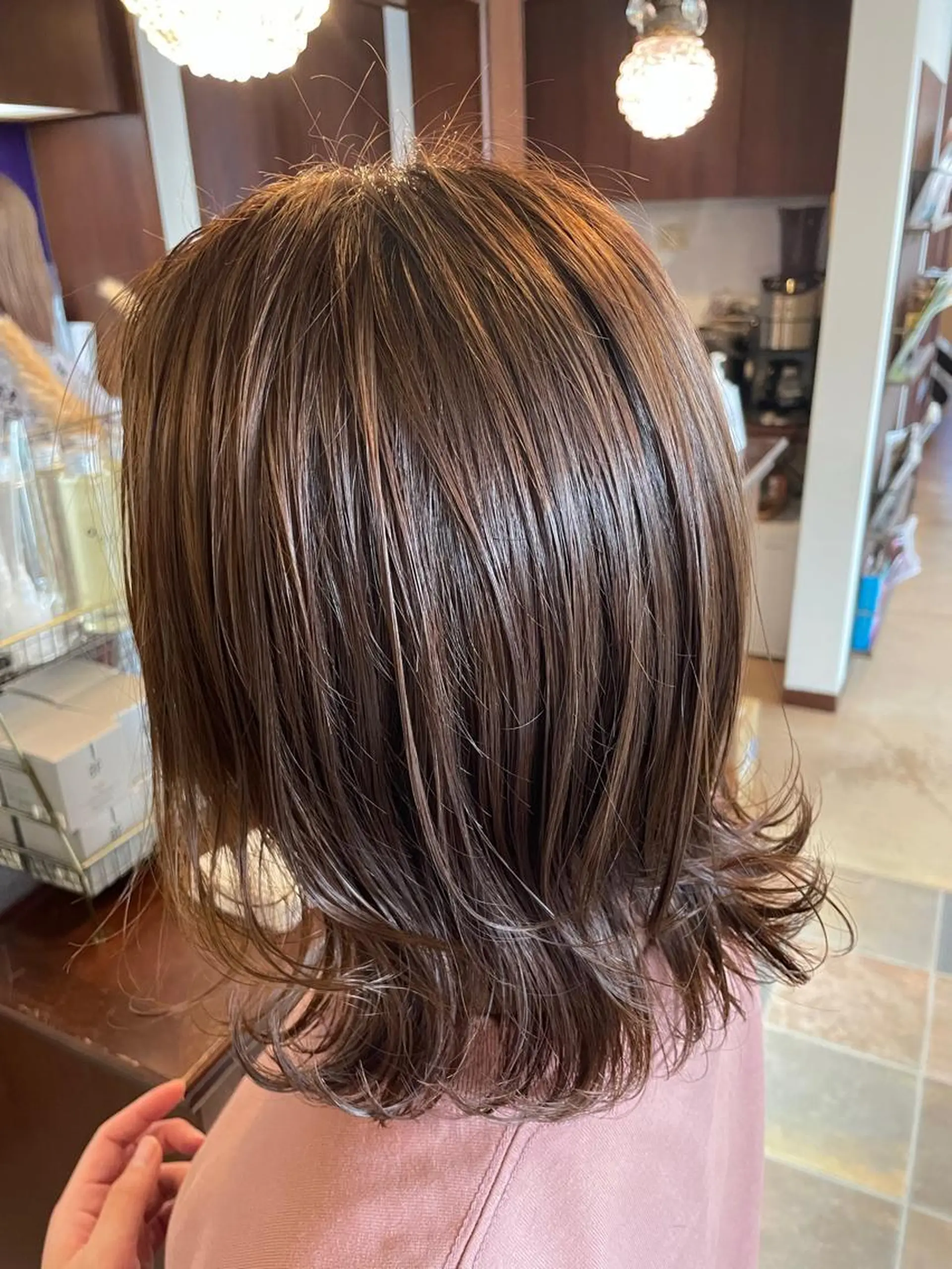 ミディアム カラー ヘアカラー トリートメント hair make apt mocalabel所属・apt オクムラのヘアスタイル