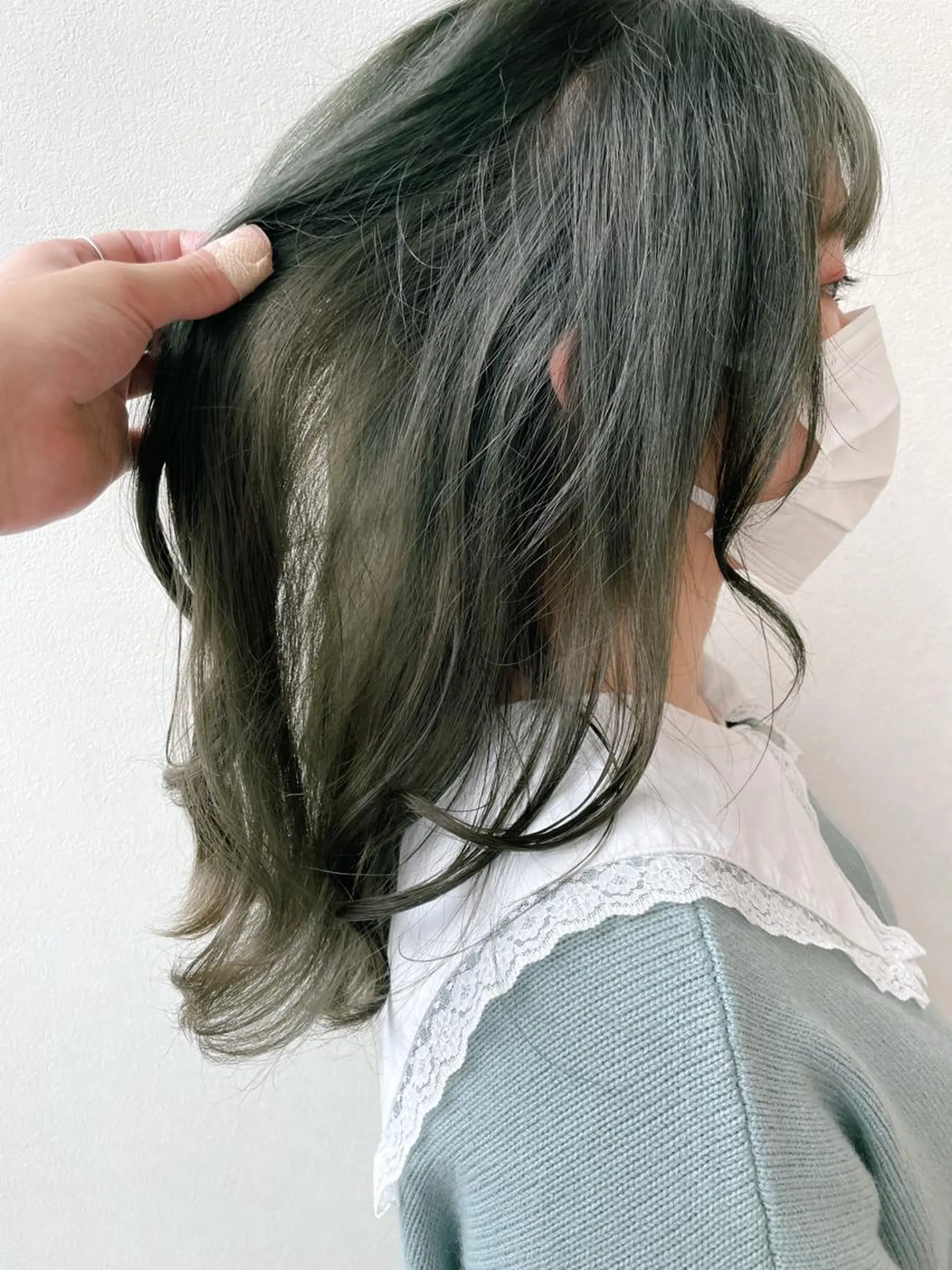 ロング カラー ベージュカラー オリーブベージュ トリートメント 髪質改善/ブリーチ 田代 龍我のヘアスタイル