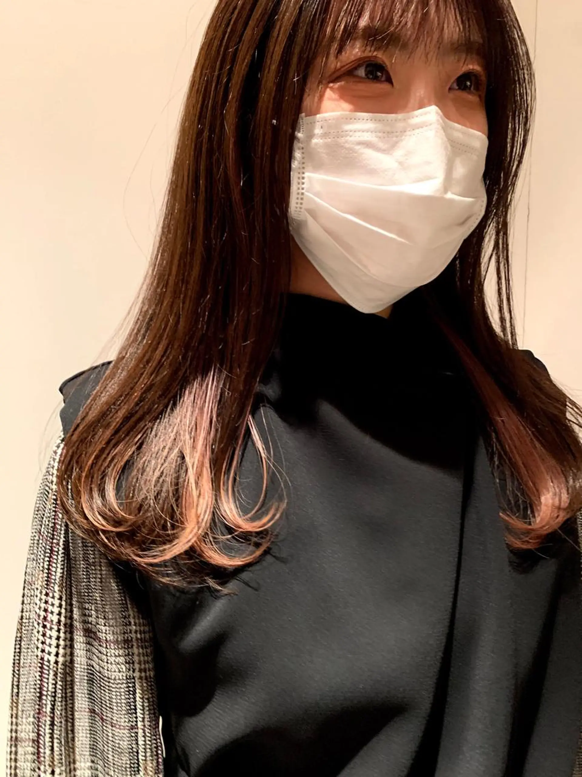 セミロング casane所属・暖色・前髪カット 🎗️佐藤ゆみこのヘアスタイル