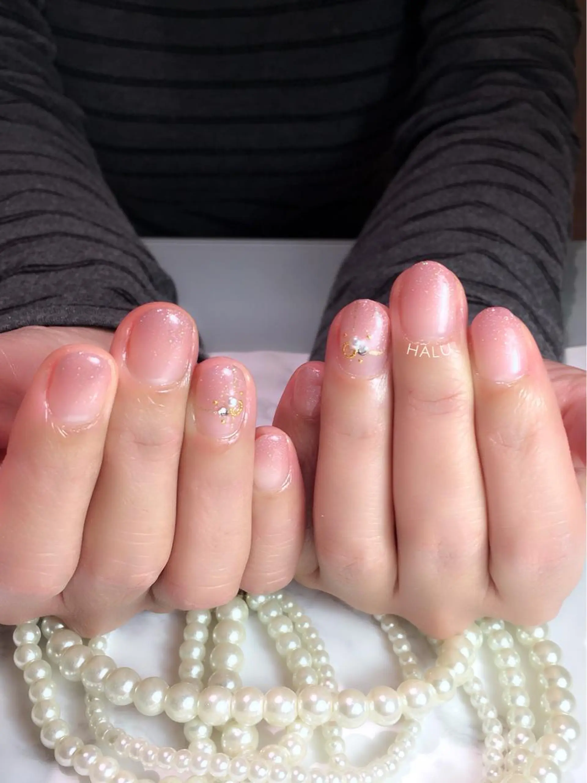 ネイル グラデーション ラメ(グリッター) ラメグラデーション HALU ハルのネイルデザイン