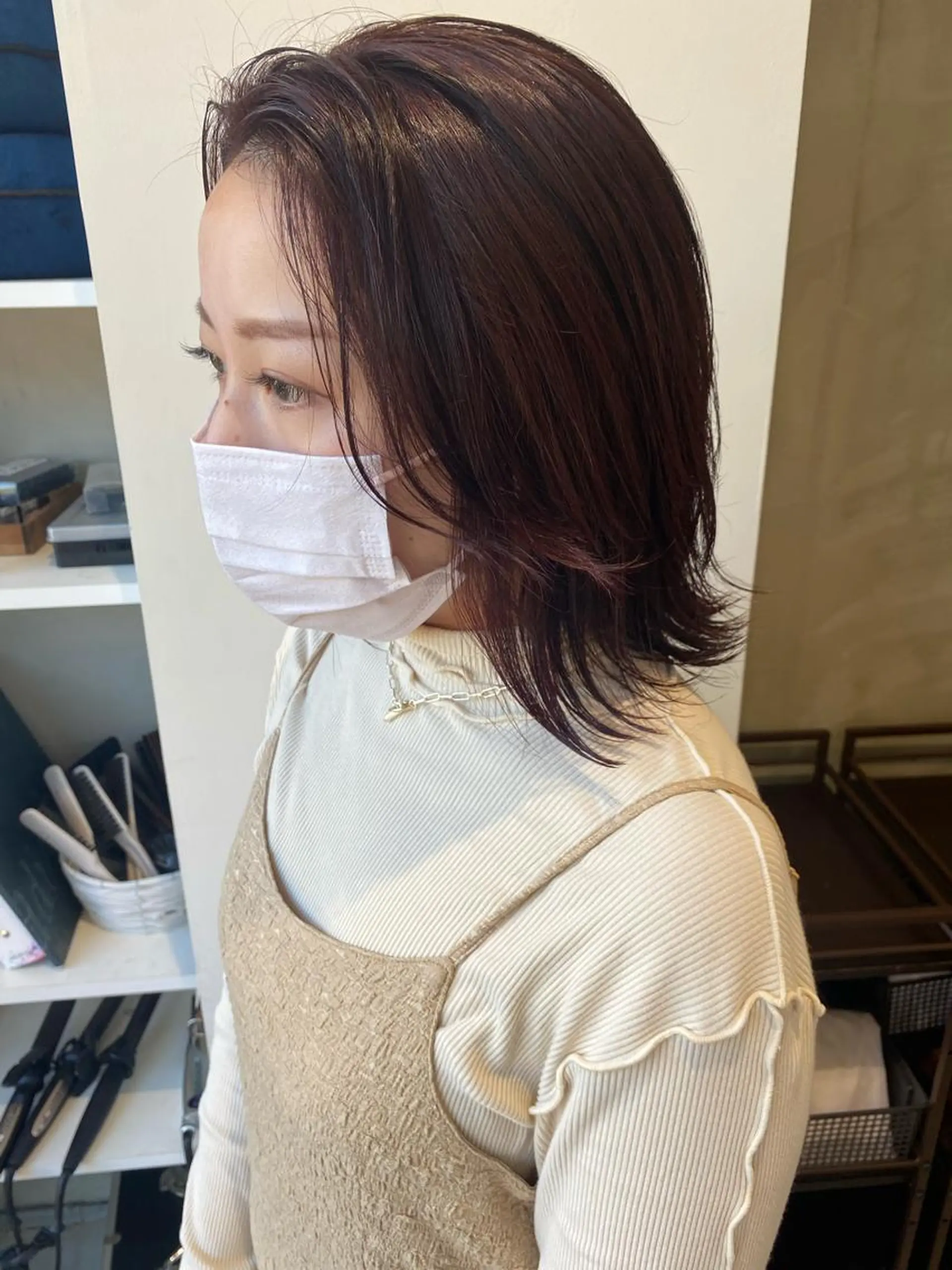 ミディアム カラー 鈴木 美紅のヘアスタイル