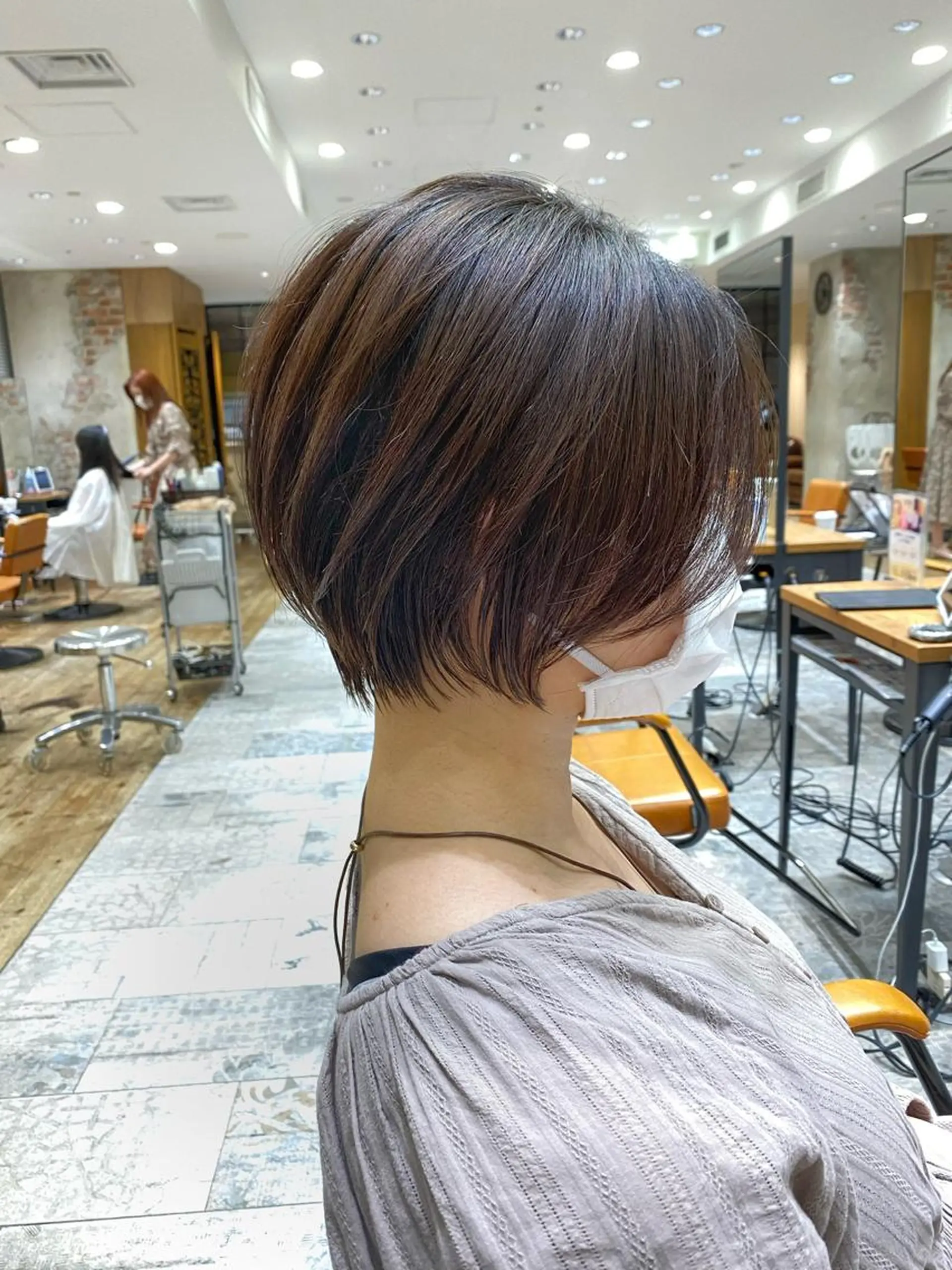 ショート カラー ショートボブ ベージュカラー グレージュ ボブ 似合わせカット カット ヘアカラー トリートメント ショート、ボブの神✨ 峯朋也✂︎✨のヘアスタイル