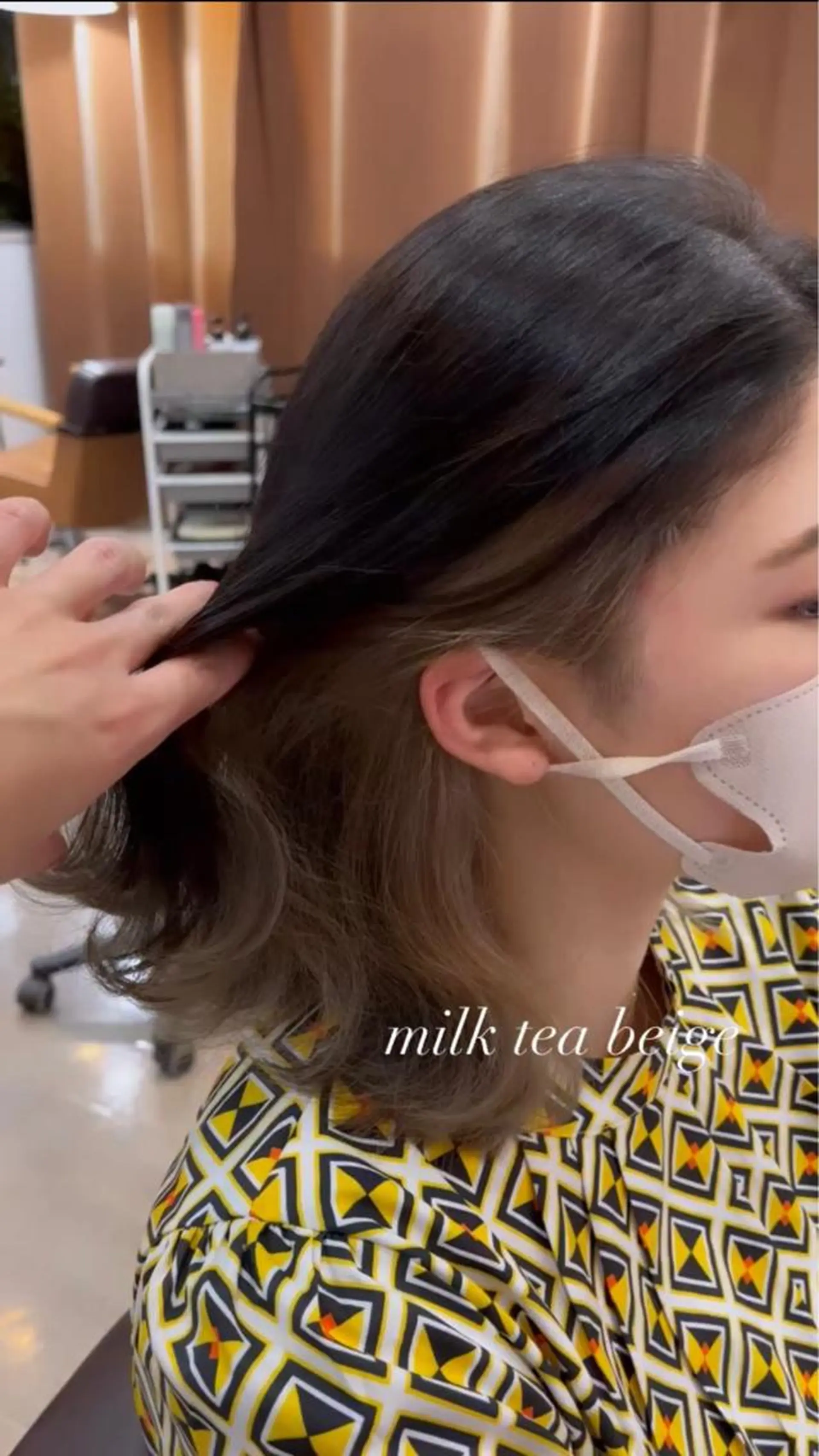 ミディアム 縮毛矯正/髪質改善/ 斉藤春のヘアスタイル