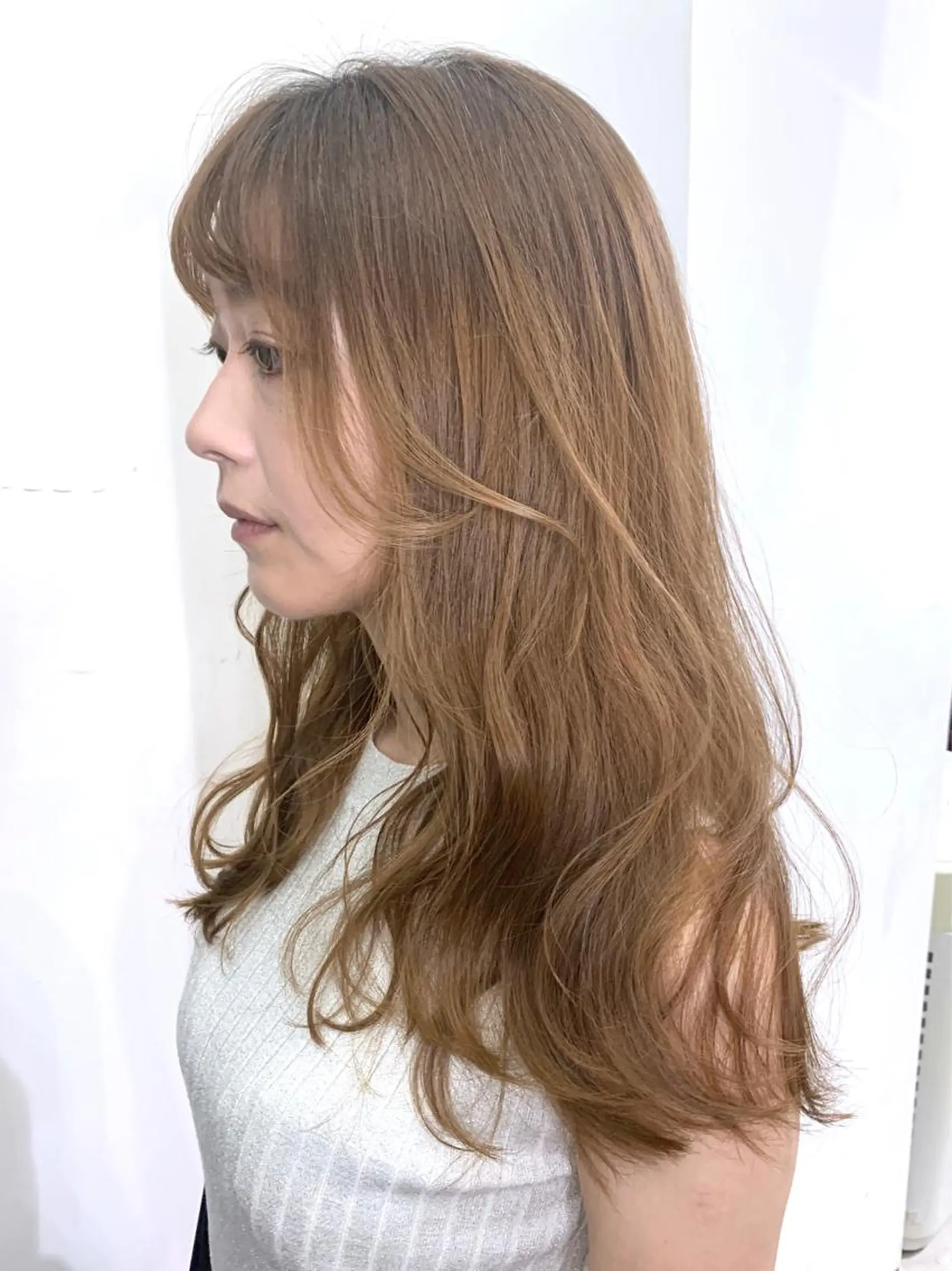 ロング カラー パーマ 顔周りカット レイヤーカット 小顔カット メンズ特化👨 細谷碧海のヘアスタイル