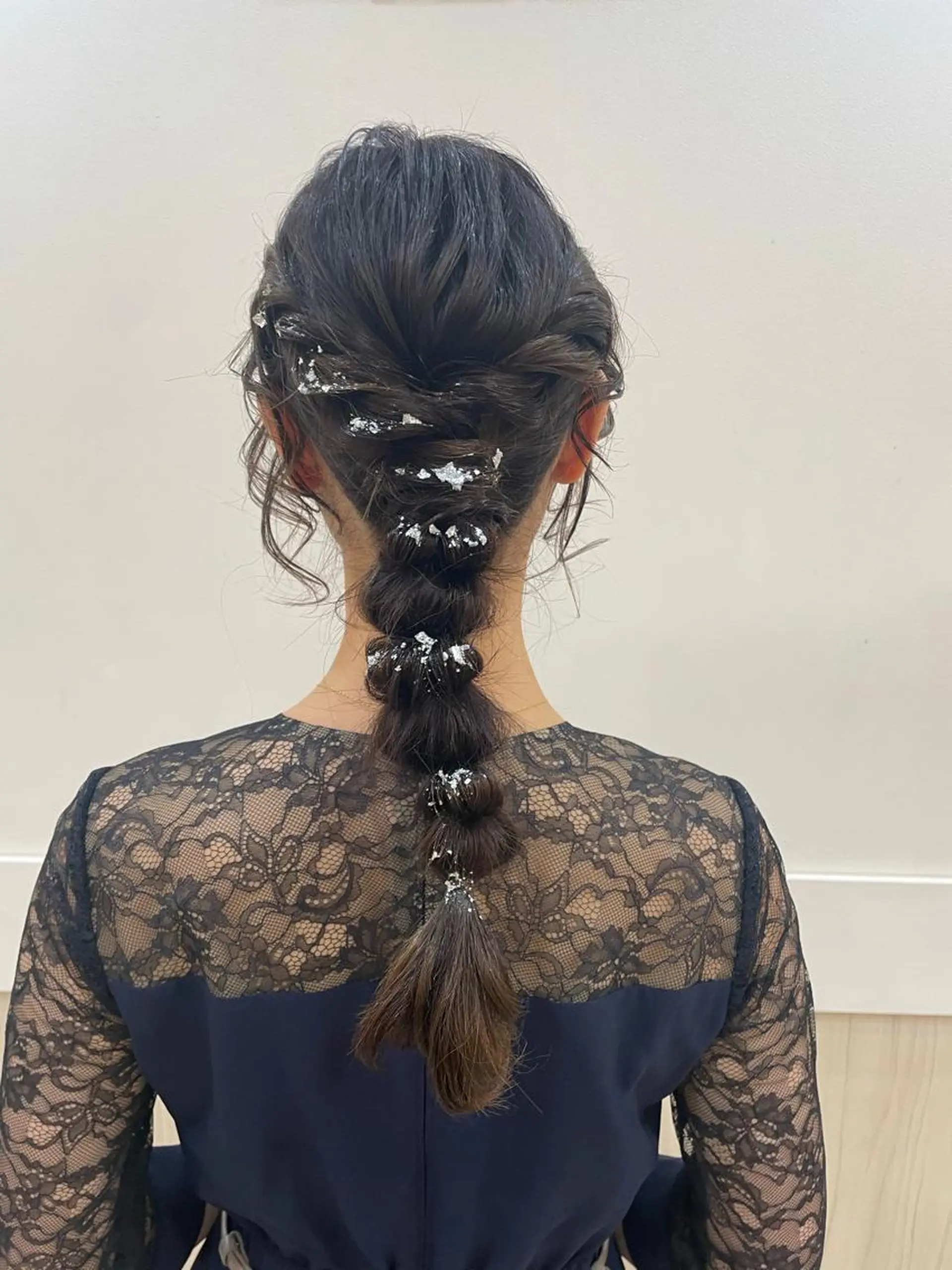 セミロング カラー ヘアアレンジ 結婚式・ブライダル リリー /Men's/パーマのヘアスタイル