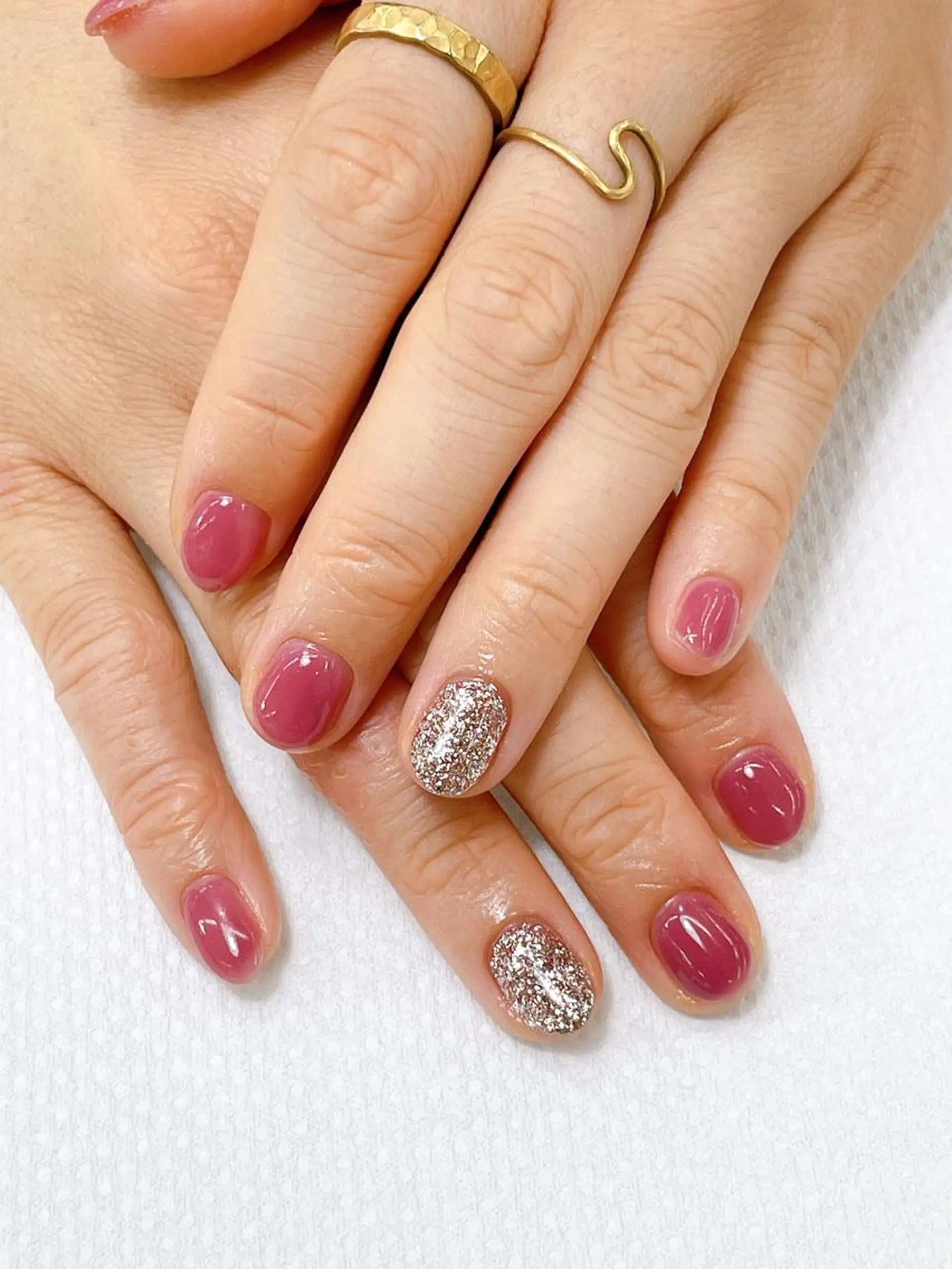 ネイル ラメ(グリッター) パープル 前田 優佳のネイルデザイン