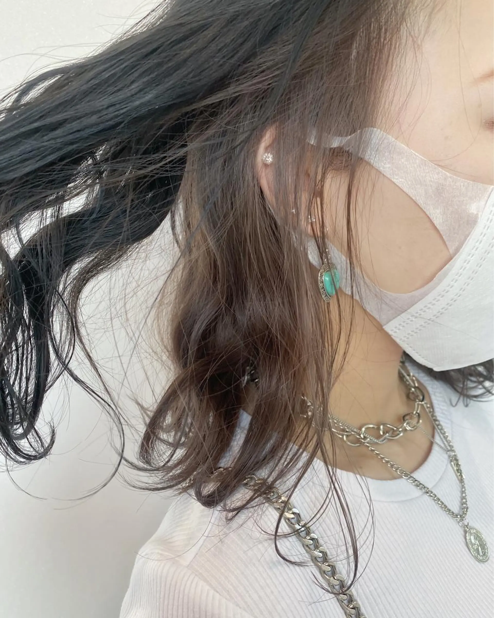 ミディアム カラー ベージュカラー ハイトーンカラー ハイトーンベージュ Raf.hair design所属・MAYU / Raf.のヘアスタイル