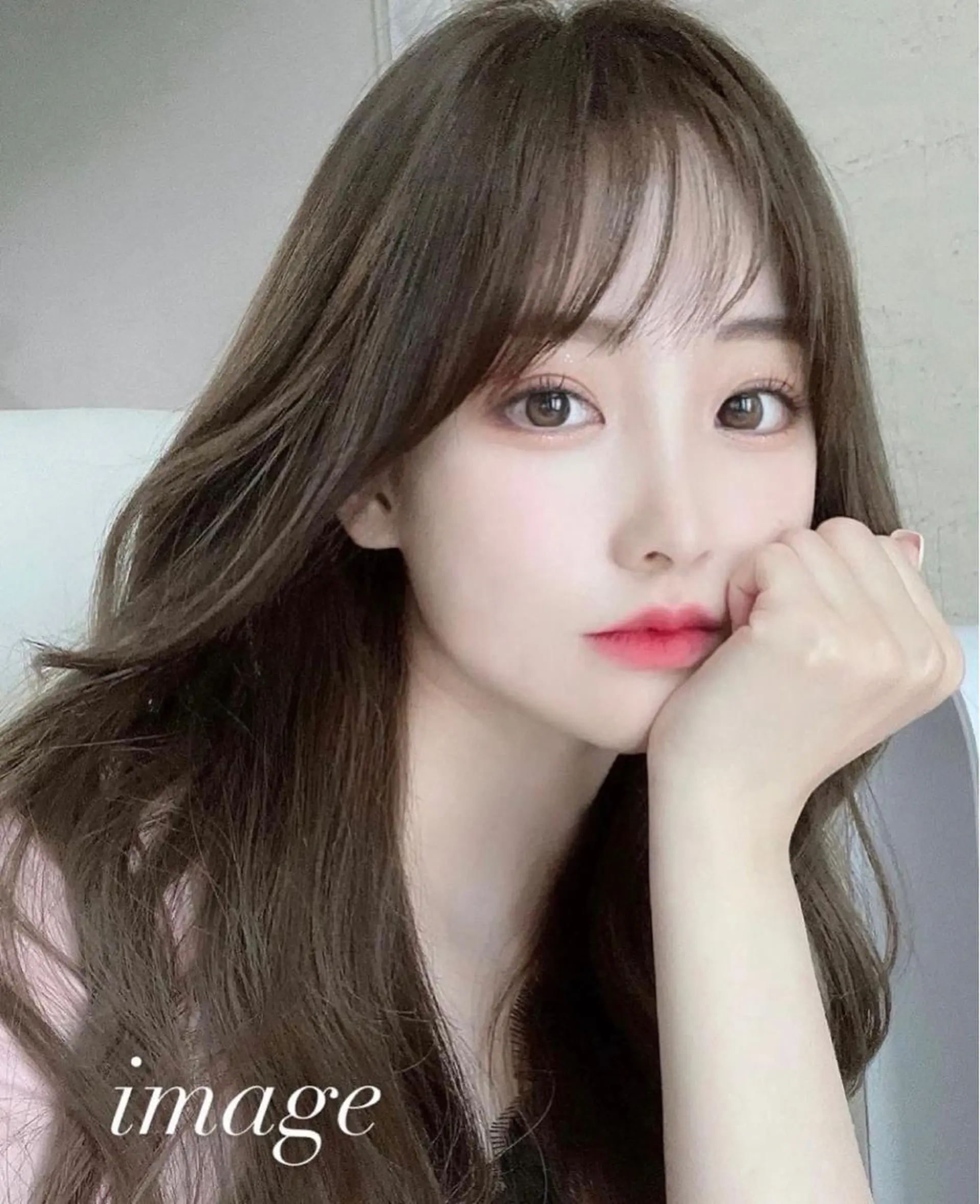 カラー rina韓国ヘア 透明感カラーのヘアスタイル