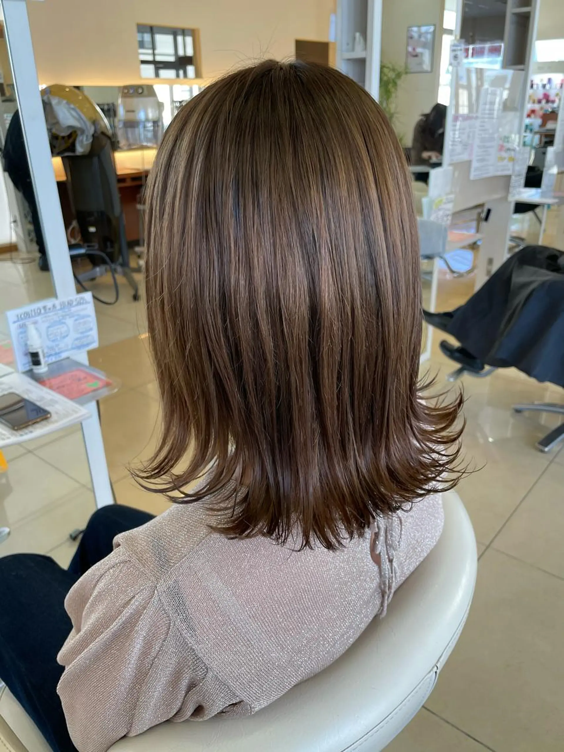 ミディアム 外ハネヘア 永井龍🫧金山🫧 徒歩1分🚶のヘアスタイル