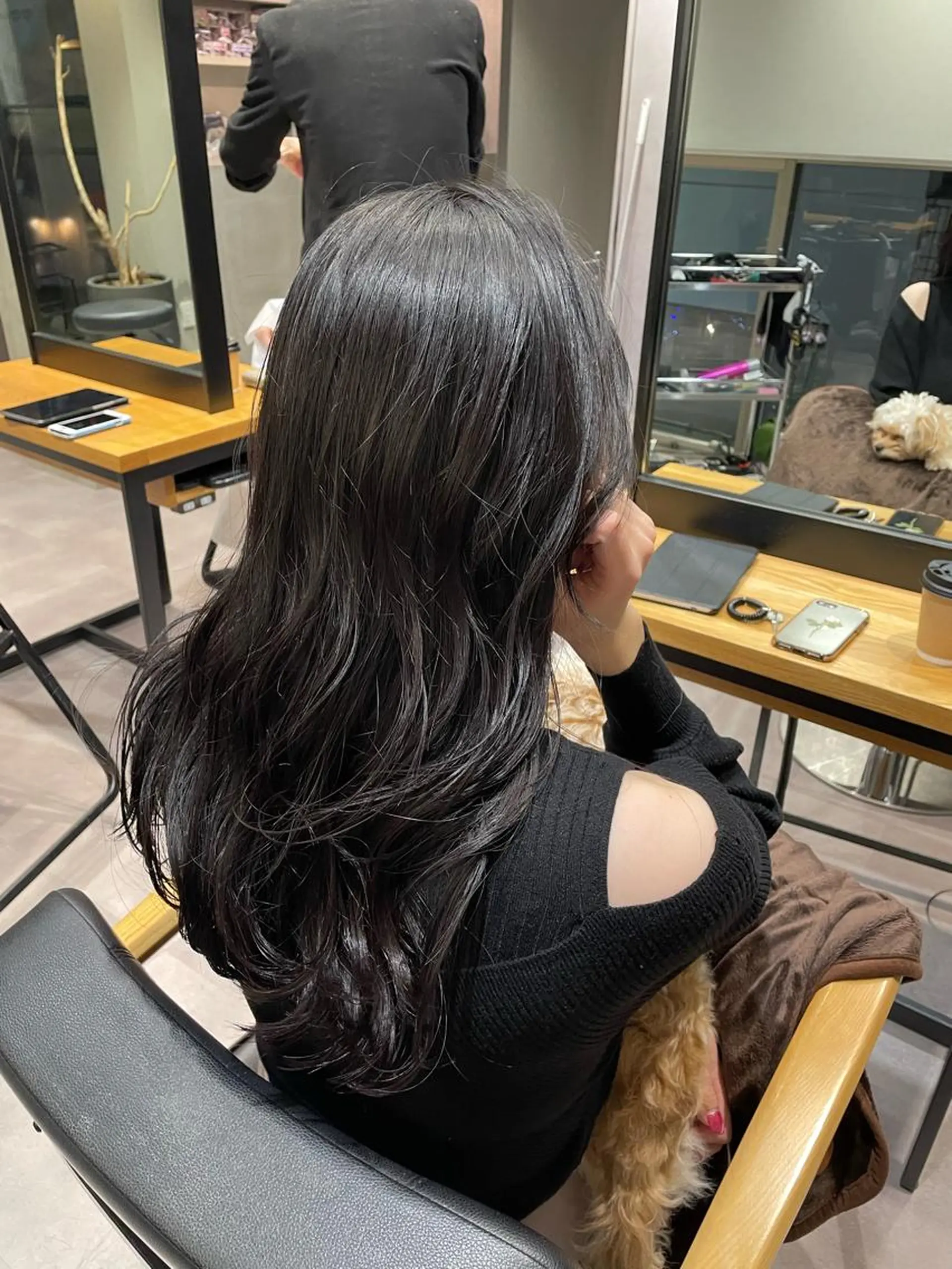 ロング アッシュ 韓国風カラー ボブ 髪質改善 韓国風ヘア 韓国風/オシャレ /縮毛矯正/滝口琴未のヘアスタイル