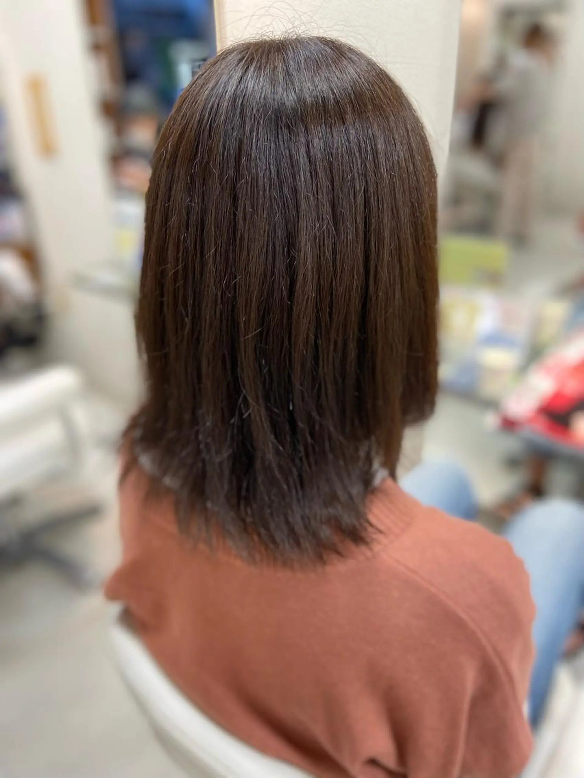 ミディアム カラー ブラウンカラー オリーブブラウン ヘアカラー トリートメント 菊地 美憂のヘアスタイル