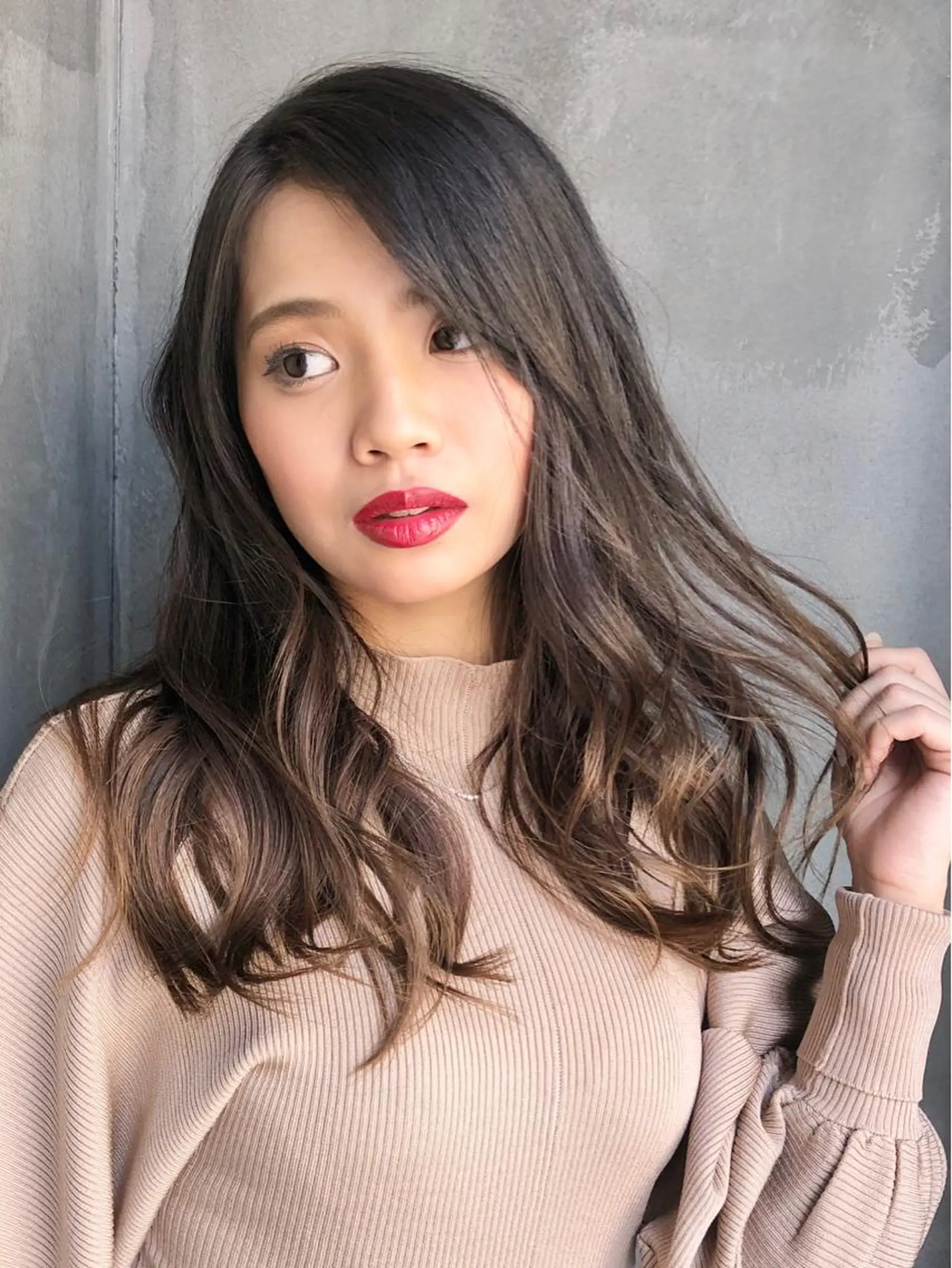 セミロング カラー ベージュカラー カット ヘアカラー ヘッドスパ Mogami Kengoのヘアスタイル