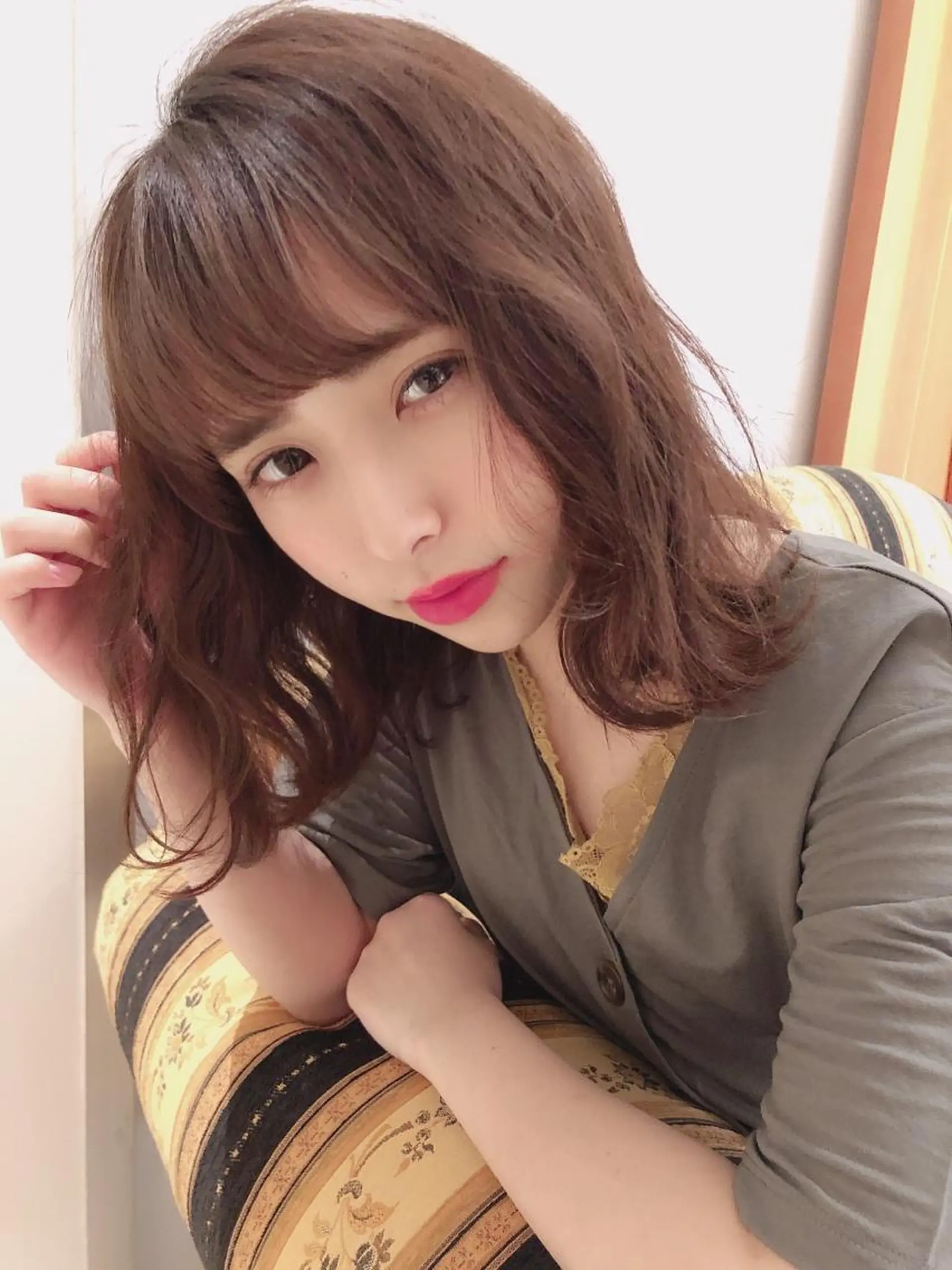 セミロング カラー 店長/mao/ 前髪/顔周りカットのヘアスタイル