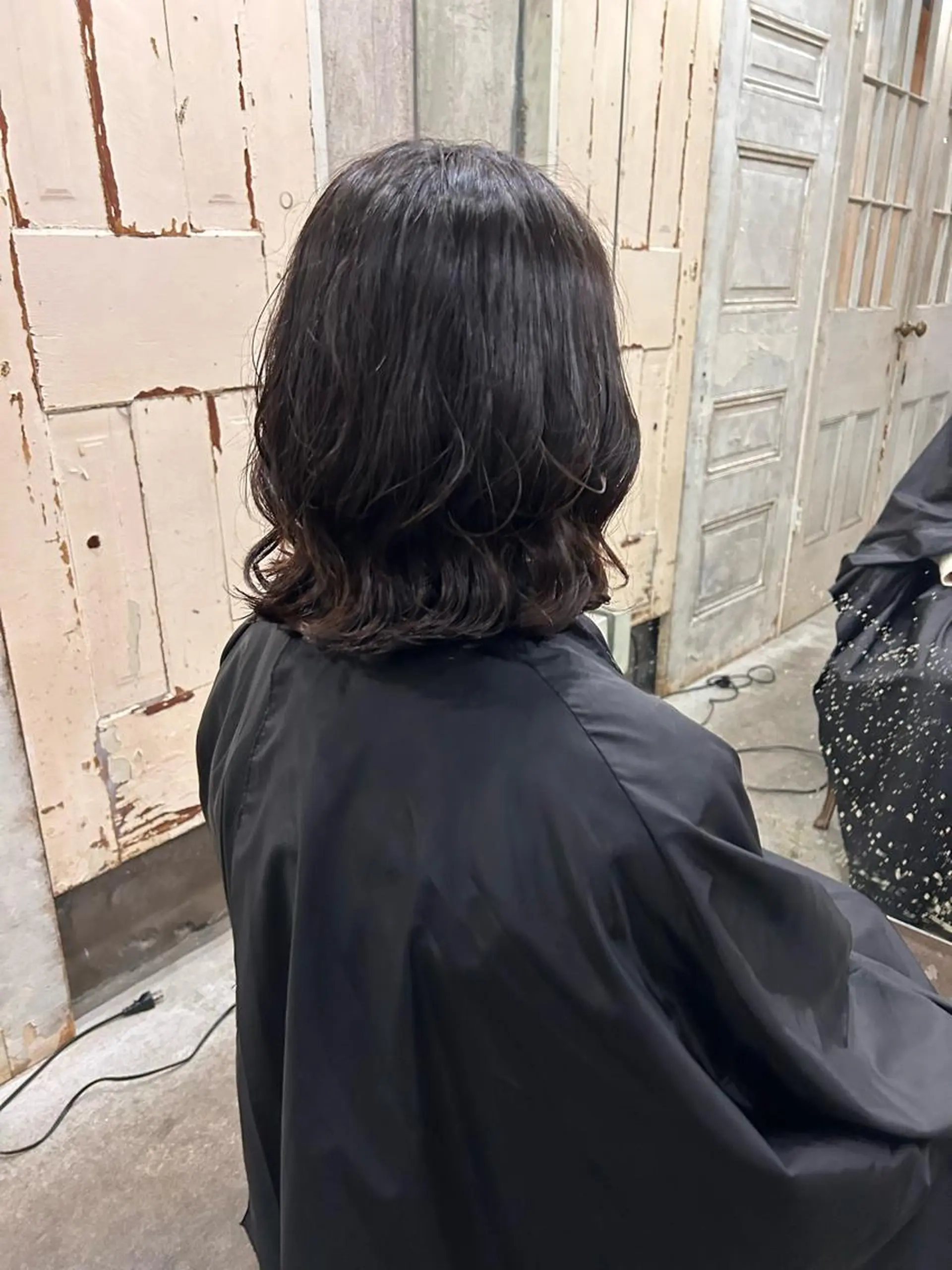 ミディアム パーマ ミディアムパーマ くびれヘア お任せヘア☘️☘️ 及川渚のヘアスタイル