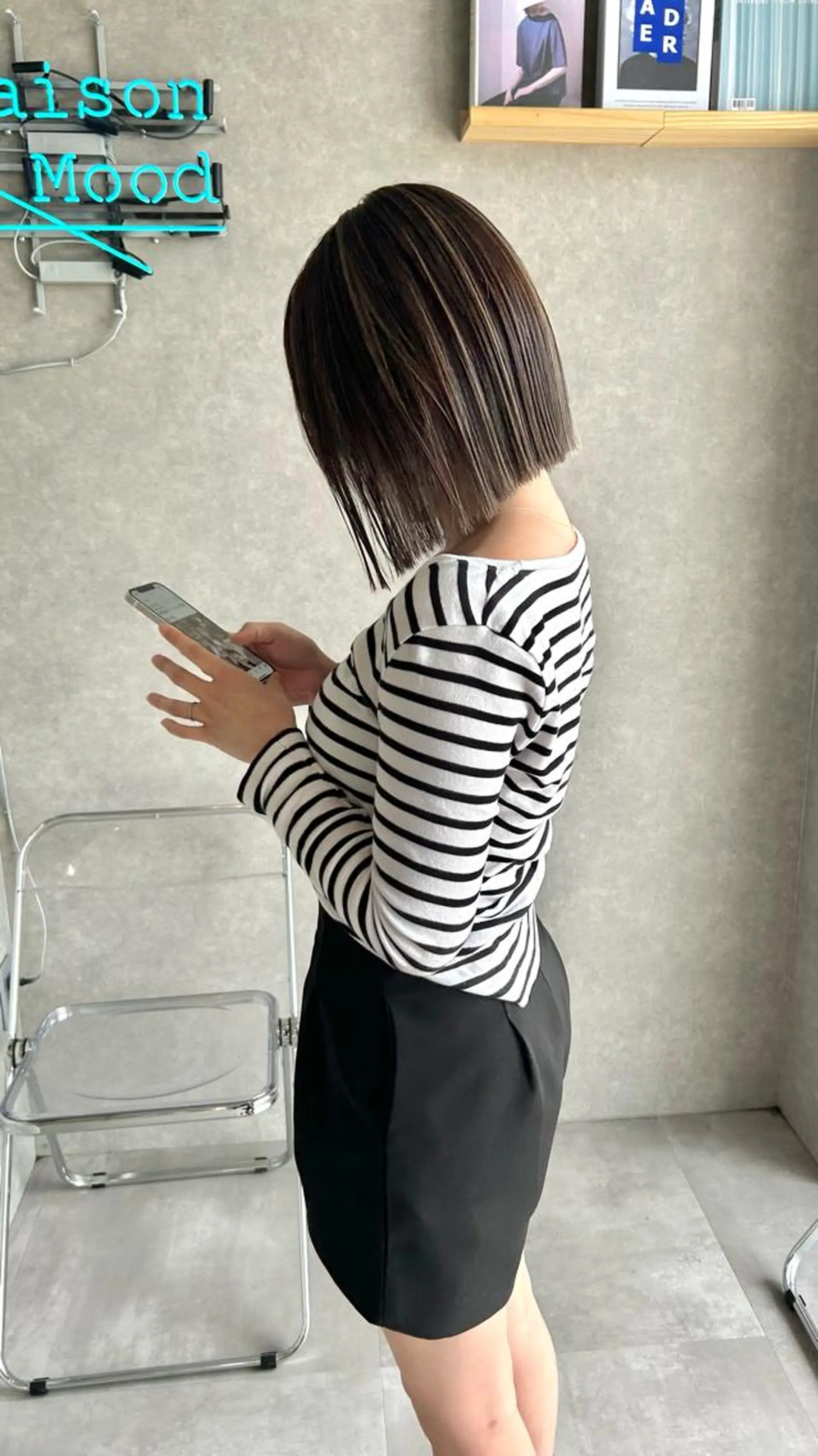 ショート カラー ヘアカラー トリートメント mood tatemachiのヘアスタイル