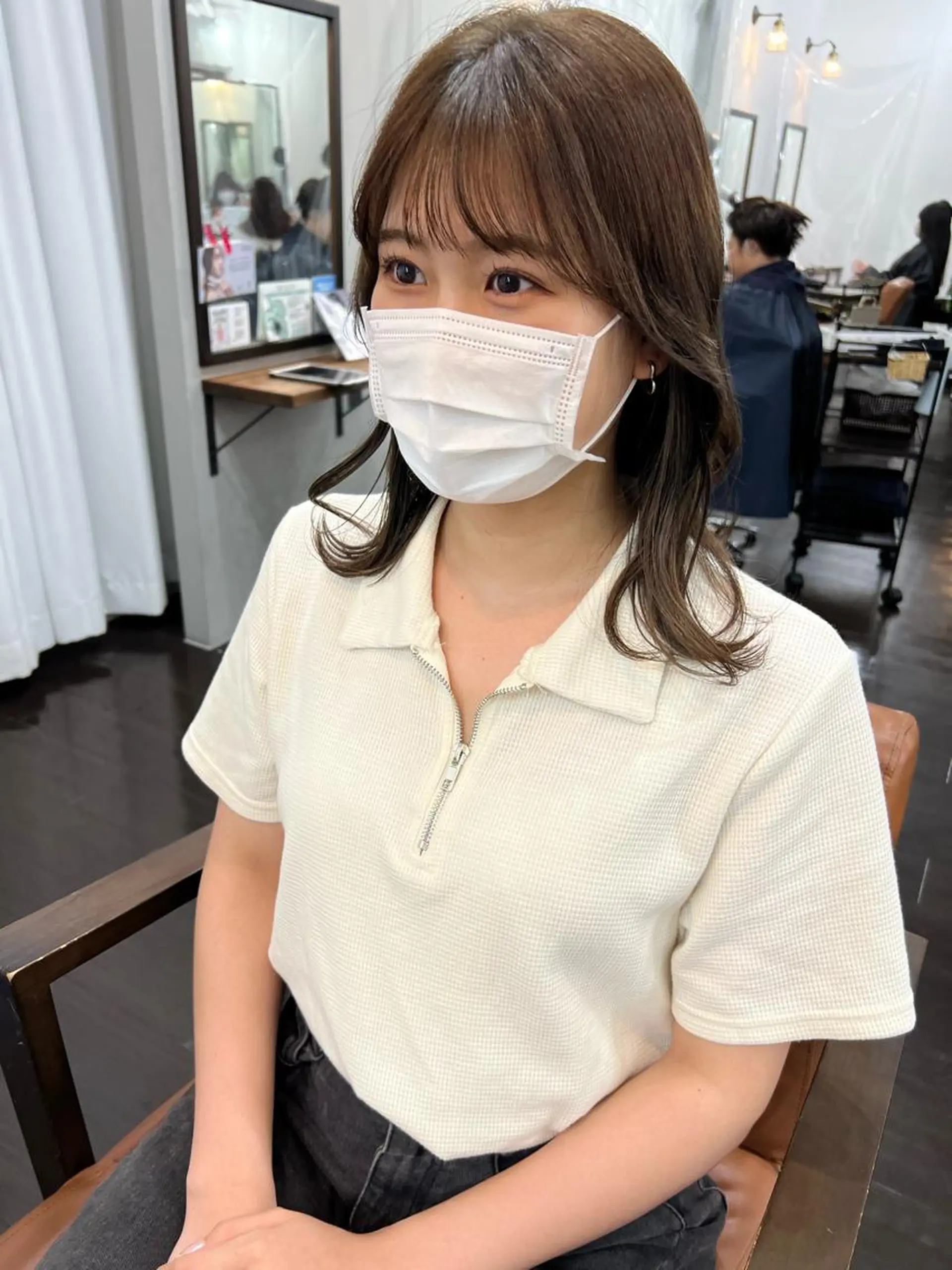 ミディアム 名駅/艶韓国風ヘア miyabiのヘアスタイル