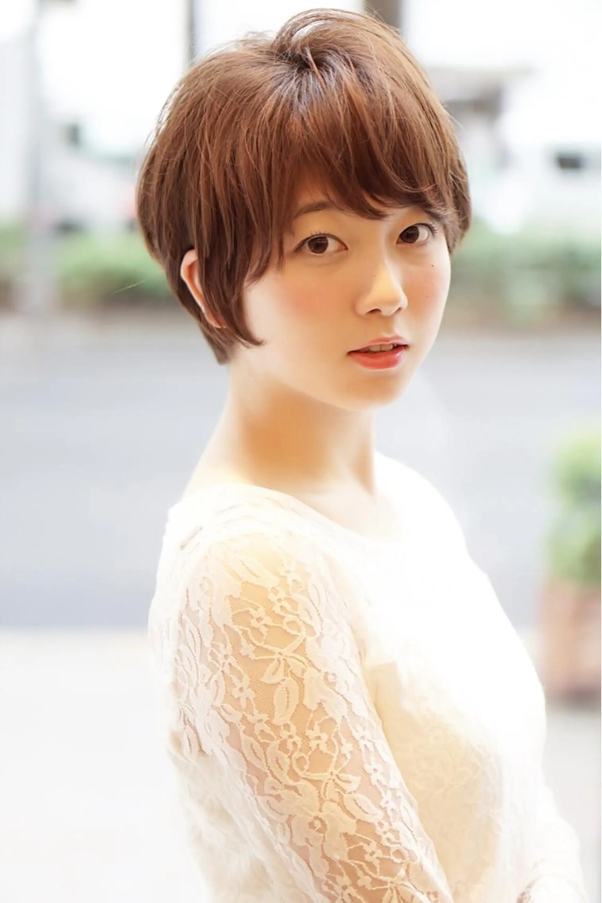 ショート カラー 顔周りカット ショートヘア ディレクター ノナカのヘアスタイル