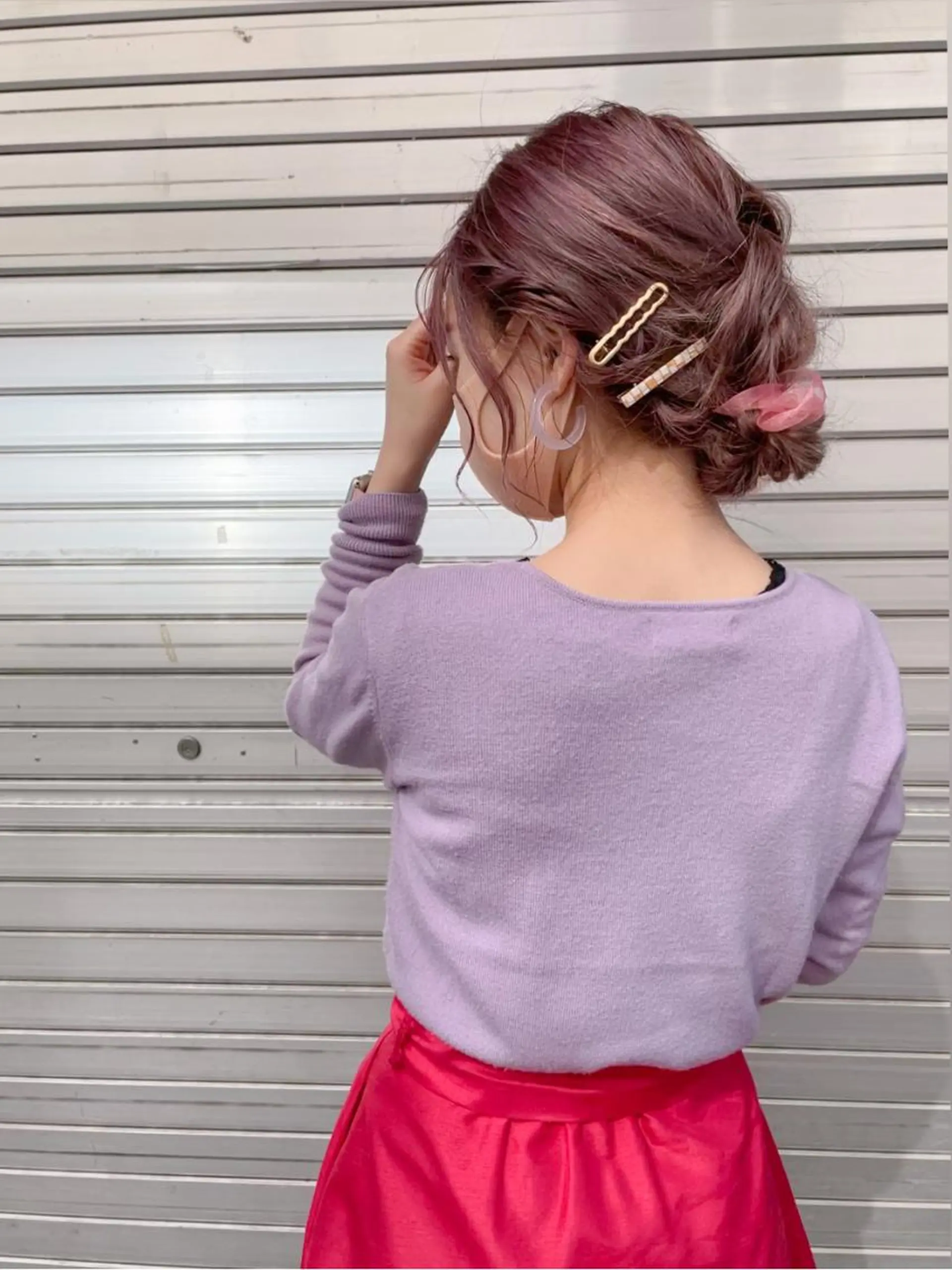 ミディアム カラー ヘアアレンジ CheRiR【シェリール】所属・cherir髪質改善 パーソナルカラー診断のヘアスタイル