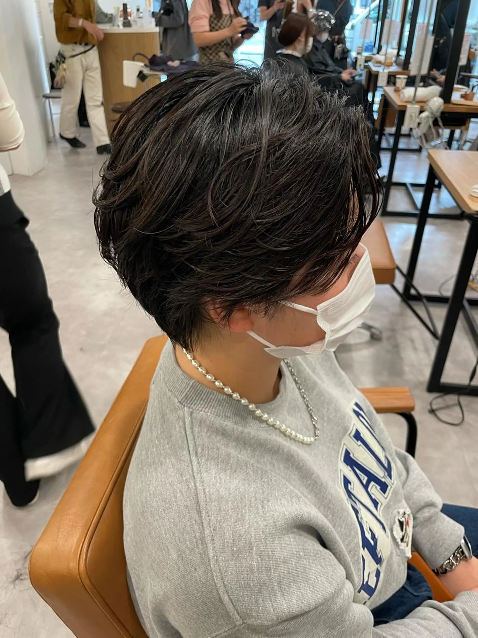 ショート メンズ メンズパーマ 毛流れ縮毛矯正✨ メンズ那智優貴のヘアスタイル