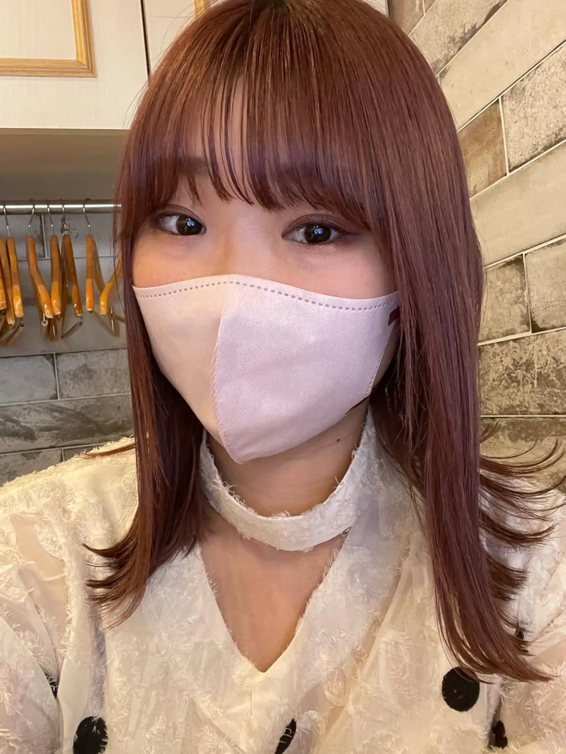 セミロング カラー ヘアアレンジ ヘアカラー トリートメント ハイトーンピンク🍑 ブリーチ🍑RINAのヘアスタイル