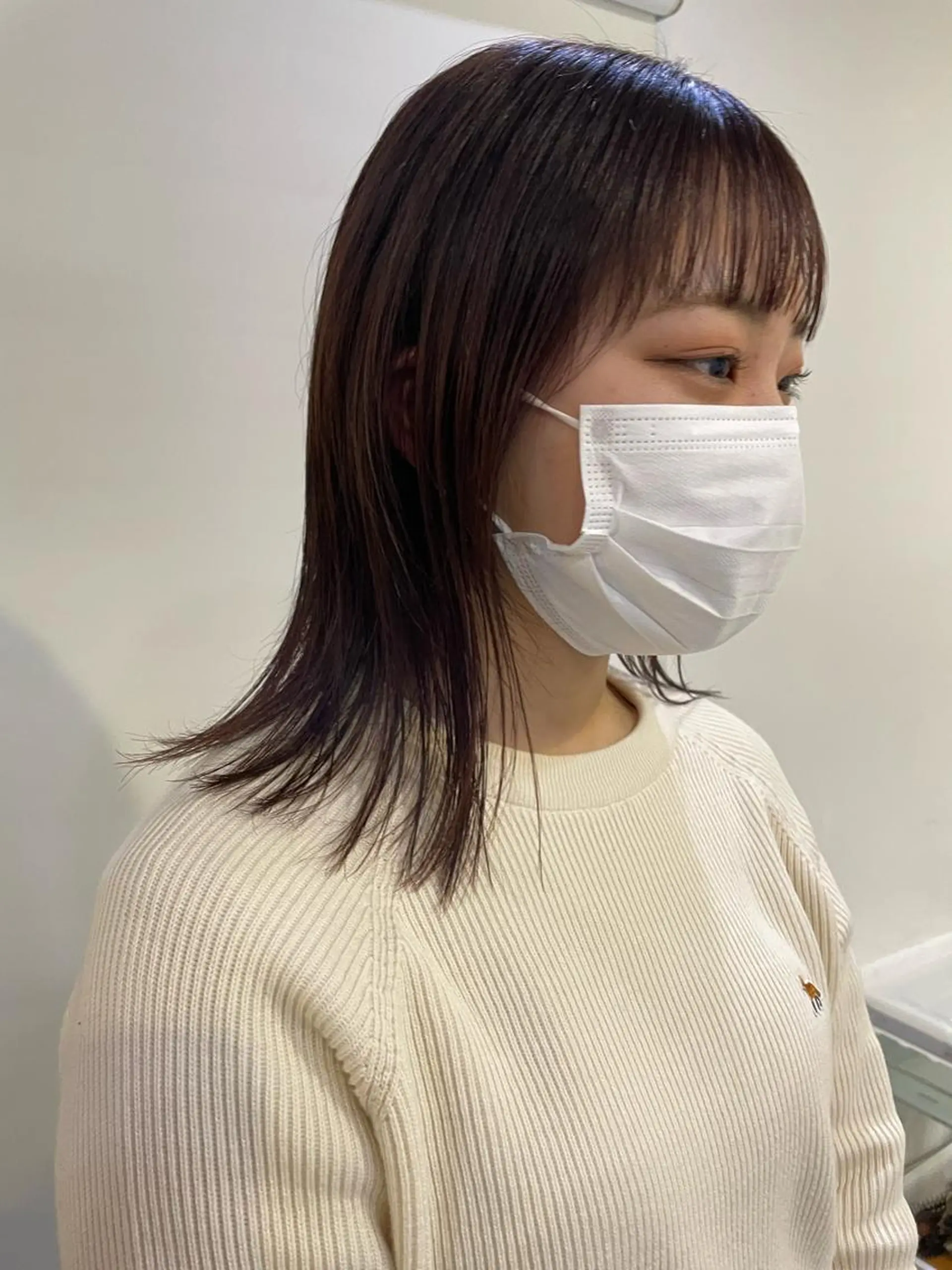 ミディアム カラー silo所属・silo MOKA 顔周りカット🦦のヘアスタイル