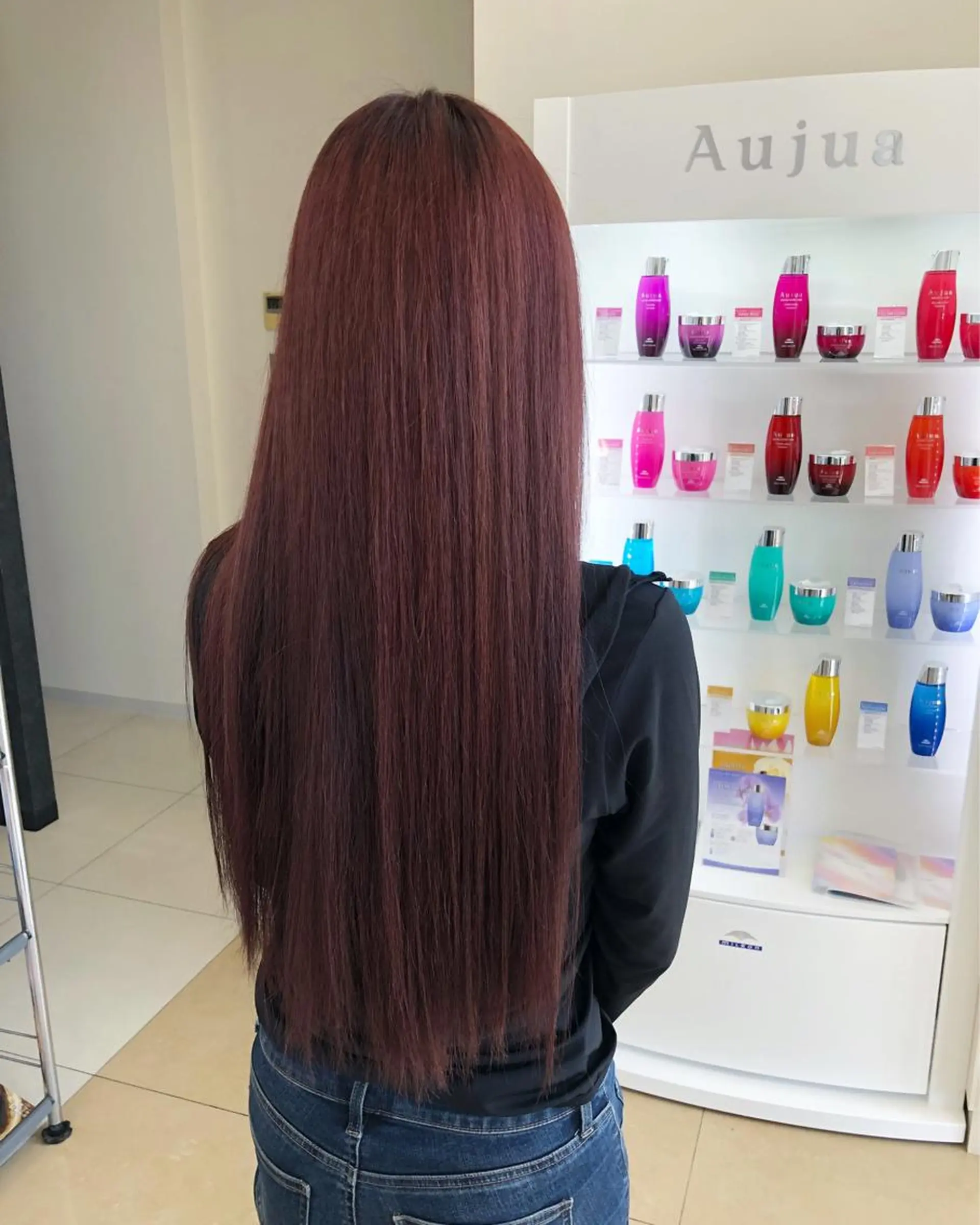 ロング カラー ピンクカラー パープルカラー 得能 雅人のヘアスタイル