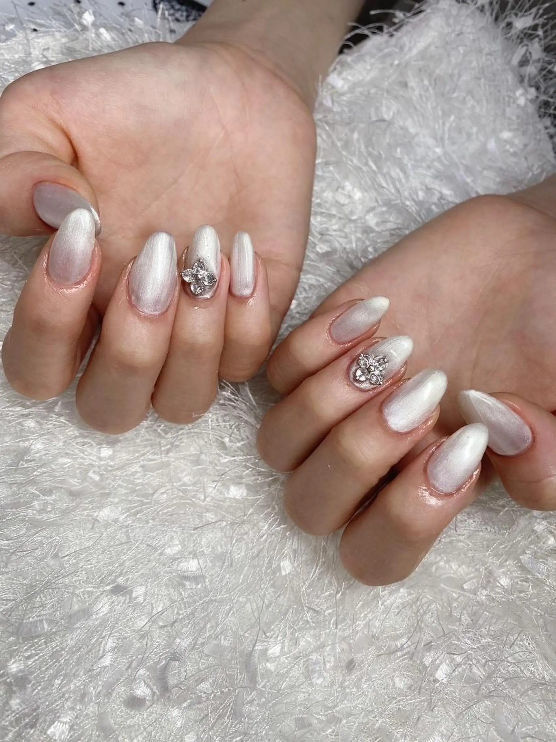 ネイル 長さ出し ジェルネイル グラデーション 韓国ネイル マグネットネイル ハンドネイル Nail&eye Belire 新宿のネイルデザイン