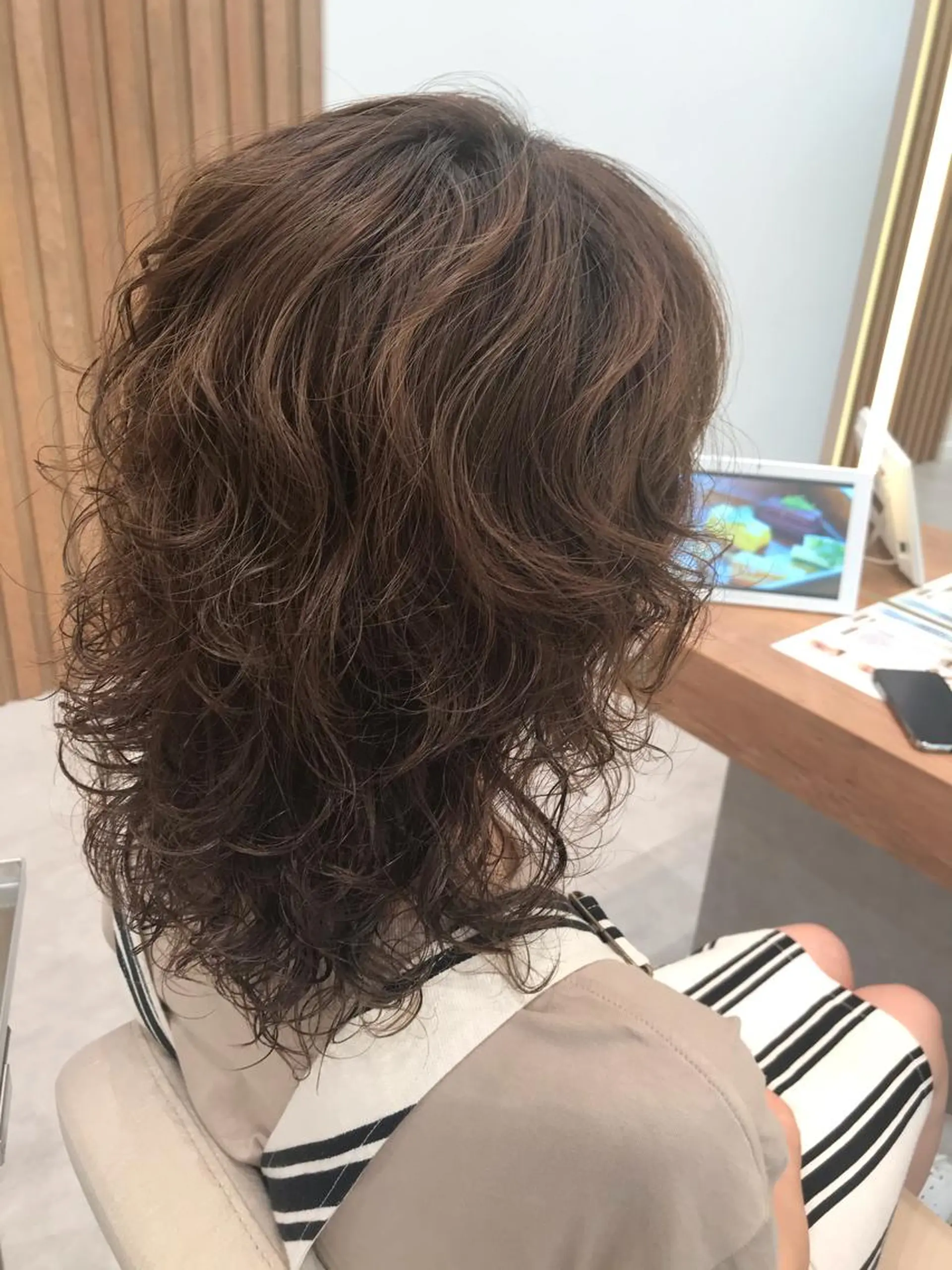 セミロング パーマ カット パーマ トリートメント ヘッドスパ 木野田 萌のヘアスタイル