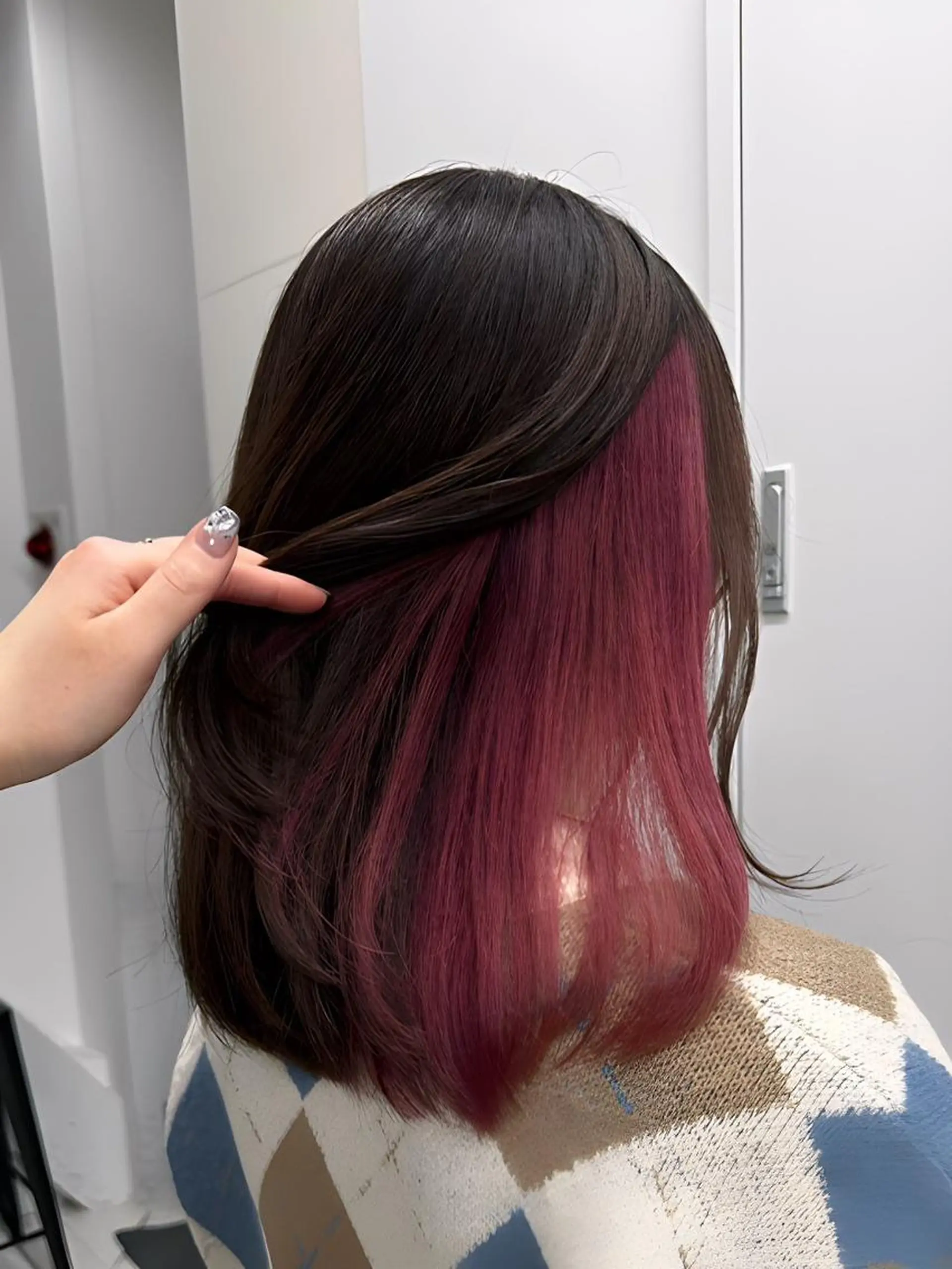 セミロング カラー アディクシーカラー アッシュ ブルーカラー ダークアッシュ グレージュ 【公式】amble luxe池袋東口🩷のヘアスタイル