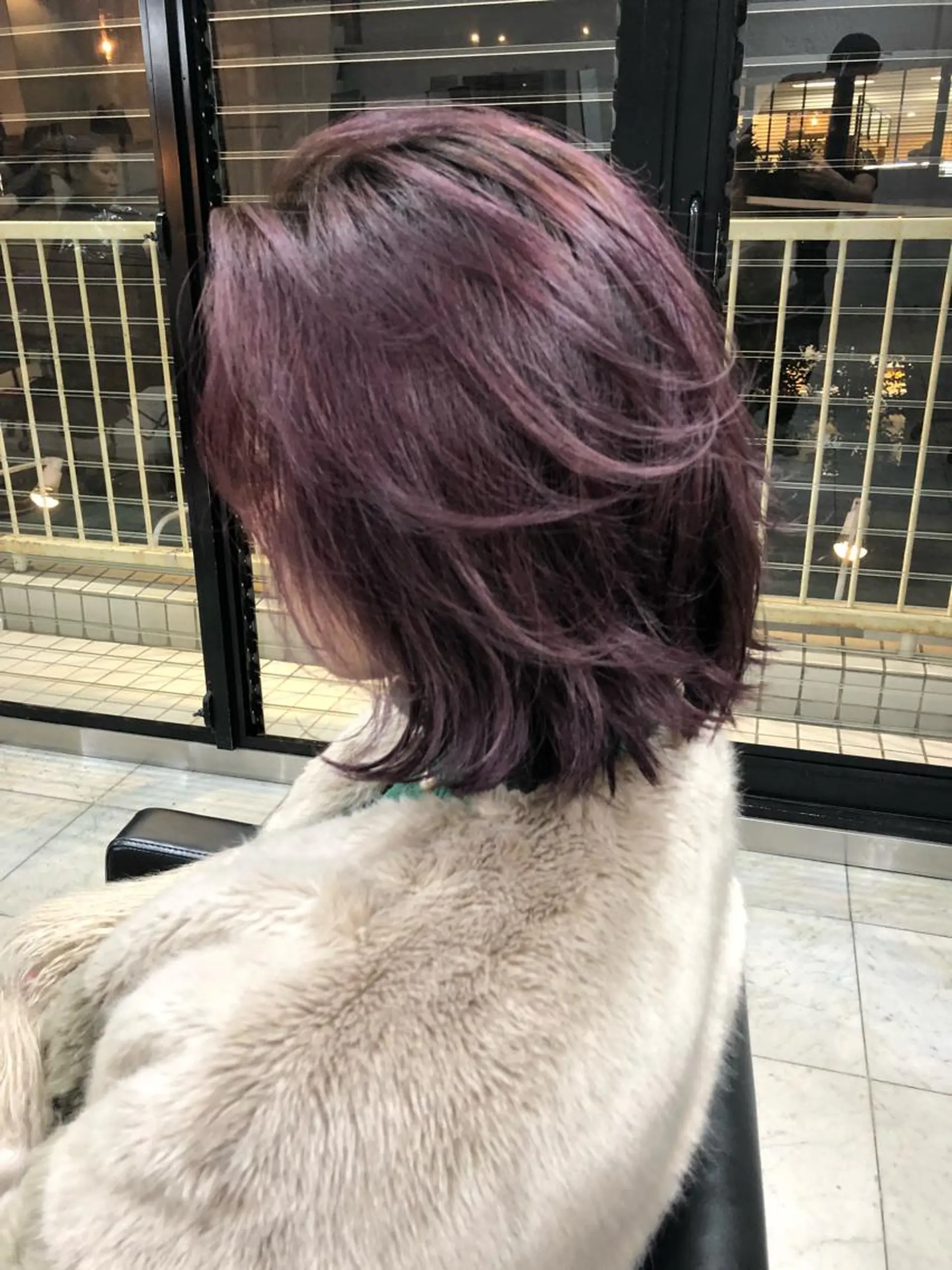 ショート カラー ピンクカラー バイオレットカラー レイヤーカット BLend 渋谷のヘアスタイル
