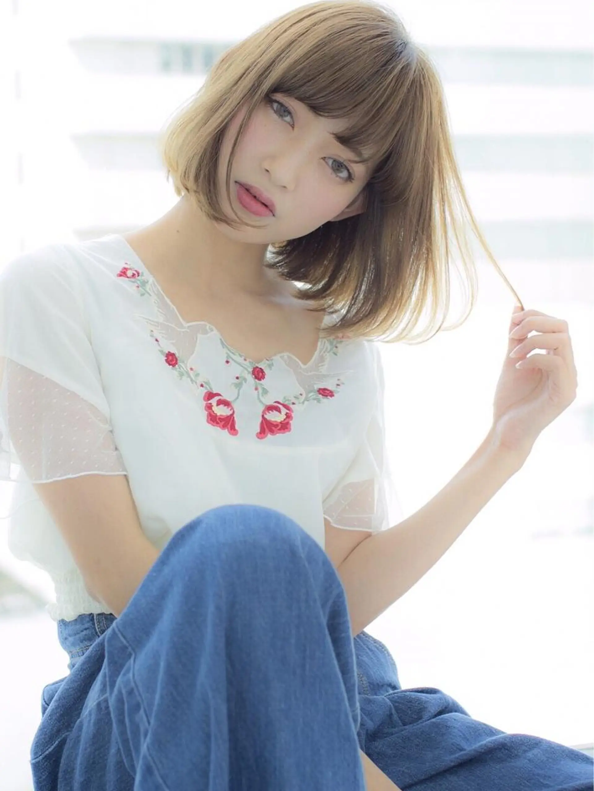 ショート カラー ボブ SALOWIN四条河原町所属・中村 美穂のヘアスタイル