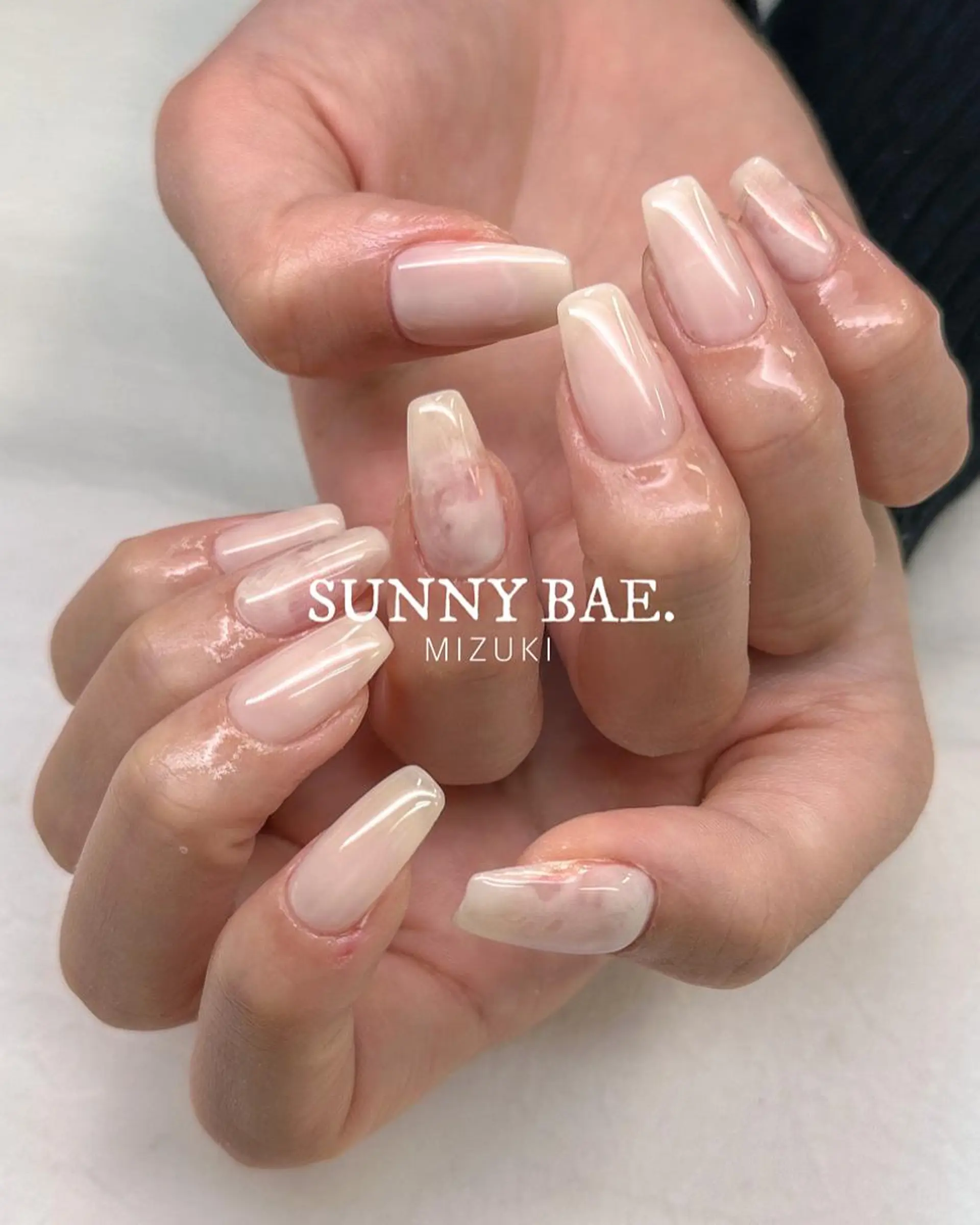 ネイル ニュアンスネイル シンプルネイル 春ネイル ハンドネイル SUNNY BAE. 🌼MIZUKIのネイルデザイン