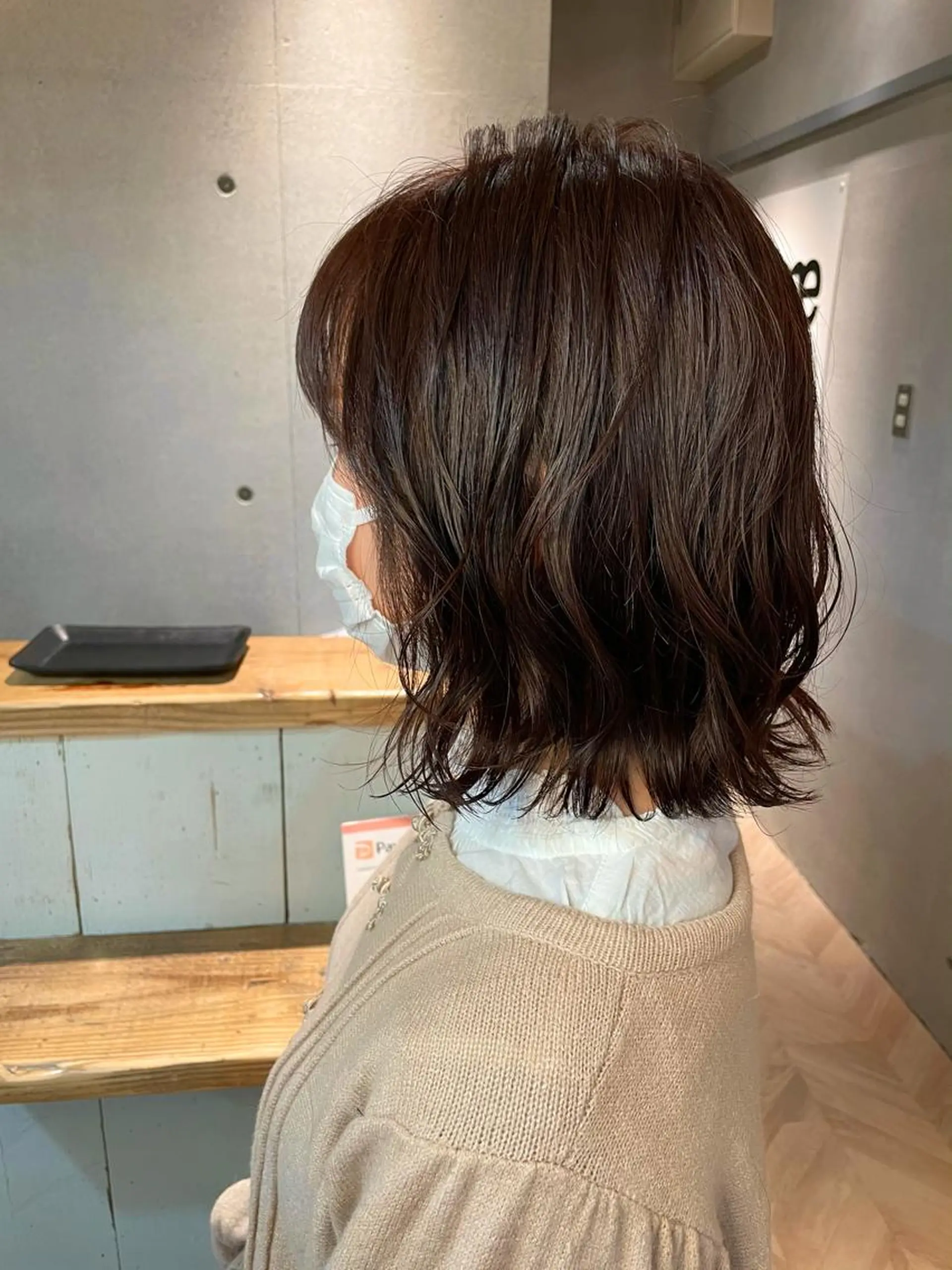 ミディアム カラー ベージュカラー ピンクカラー ピンクベージュ カット ヘアカラー しのはら まどかのヘアスタイル