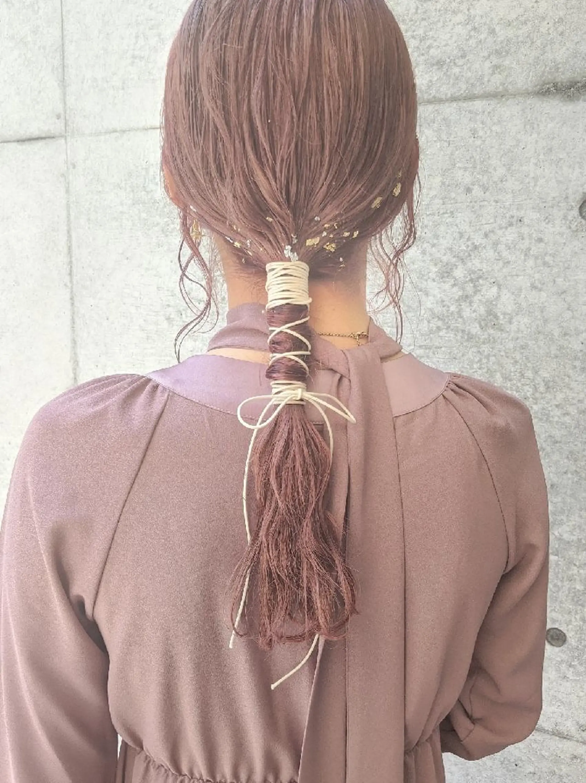 ロング カラー ヘアアレンジ カット ヘアカラー トリートメント 南堀江 möwen ( メーヴェ )所属・mowen RUIのヘアスタイル